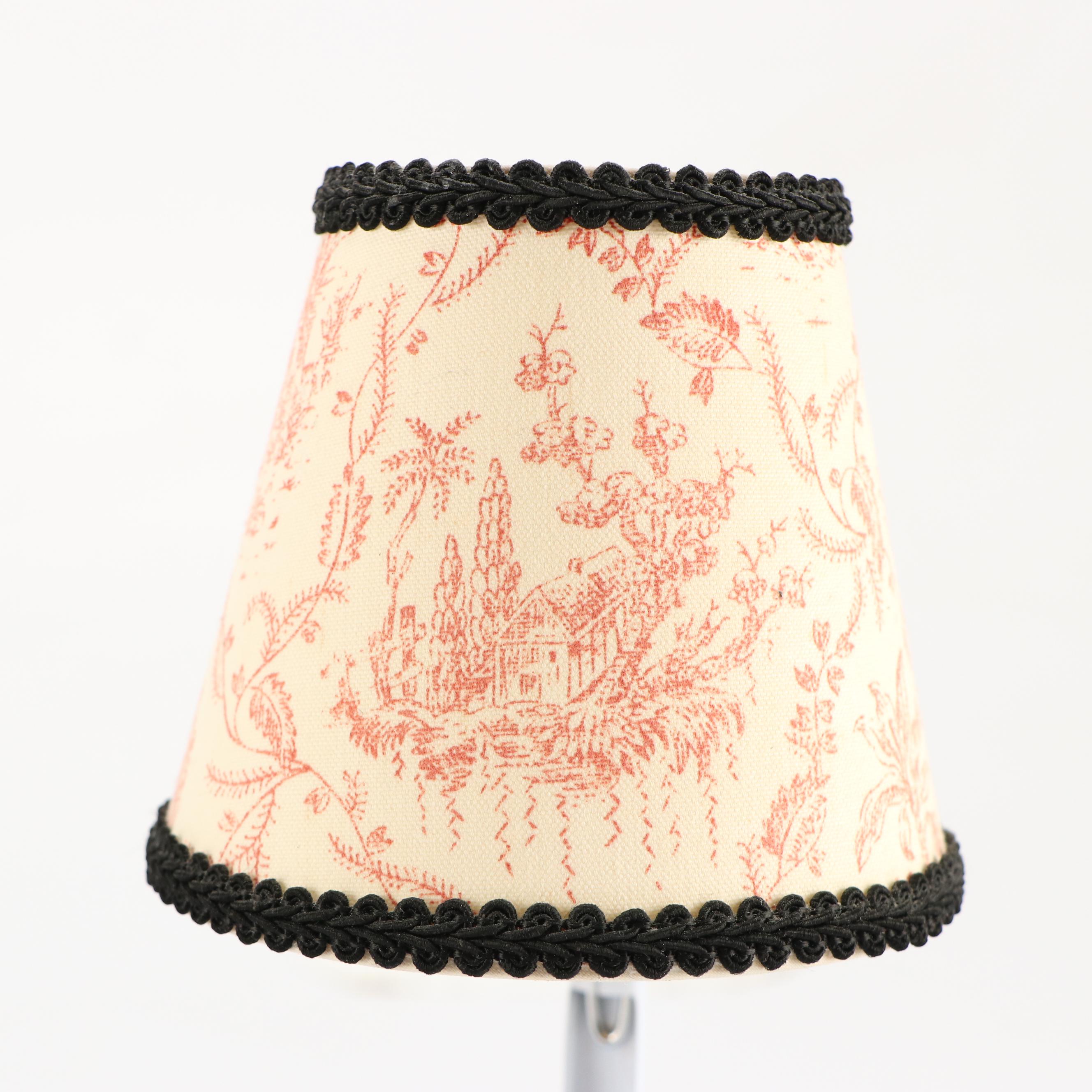 Red and Cream Toile de Jouy Cotton Blend Shades