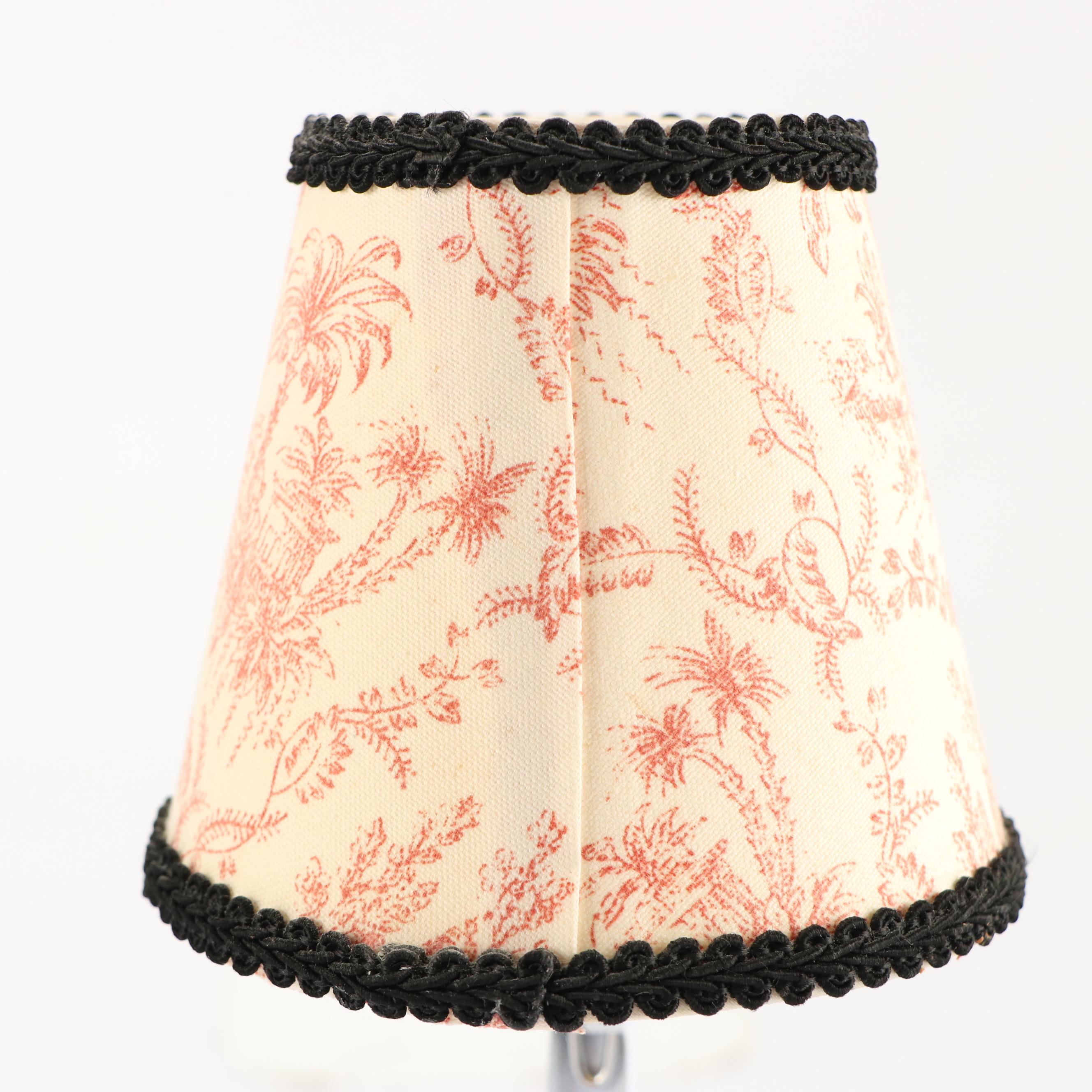 Red and Cream Toile de Jouy Cotton Blend Shades