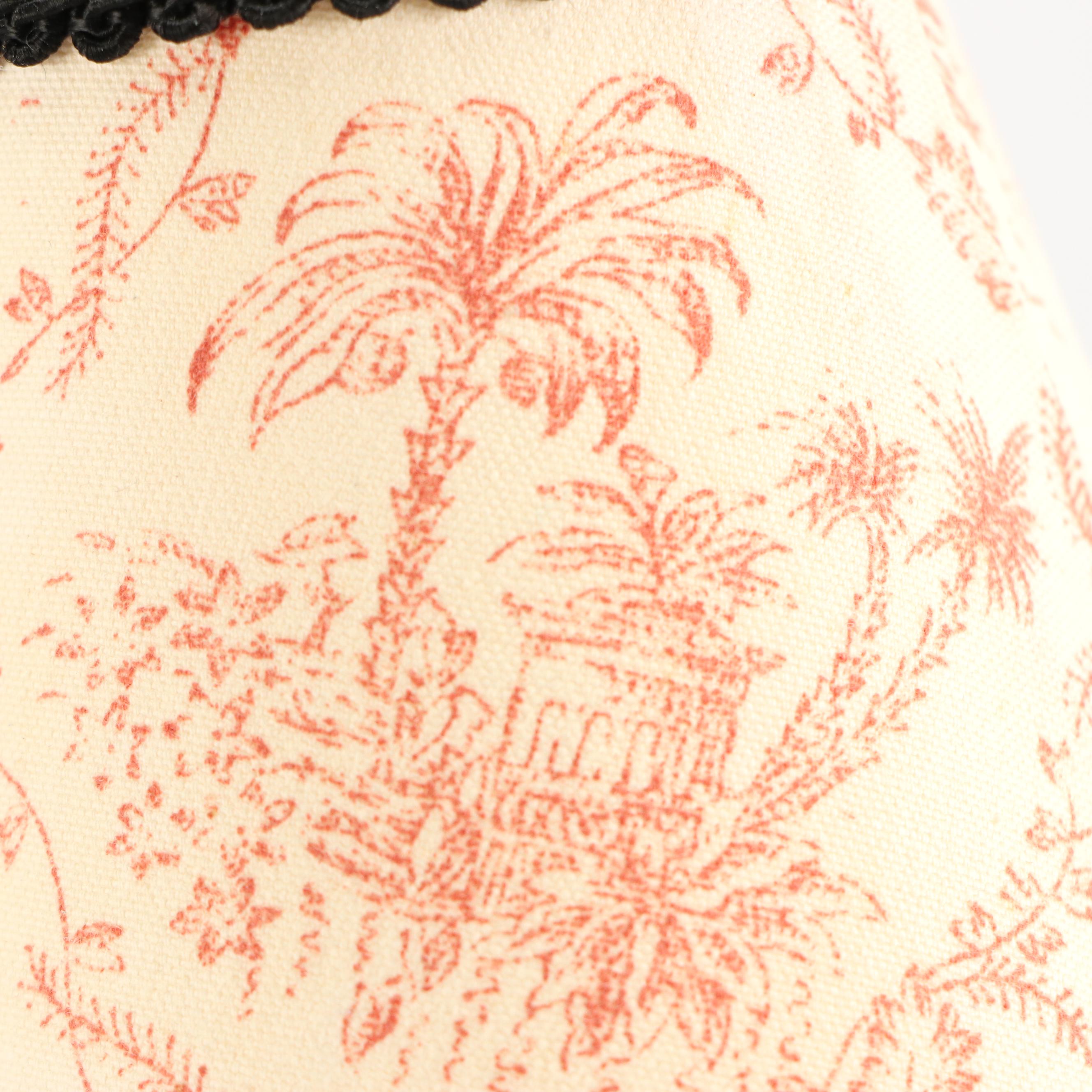 Red and Cream Toile de Jouy Cotton Blend Shades