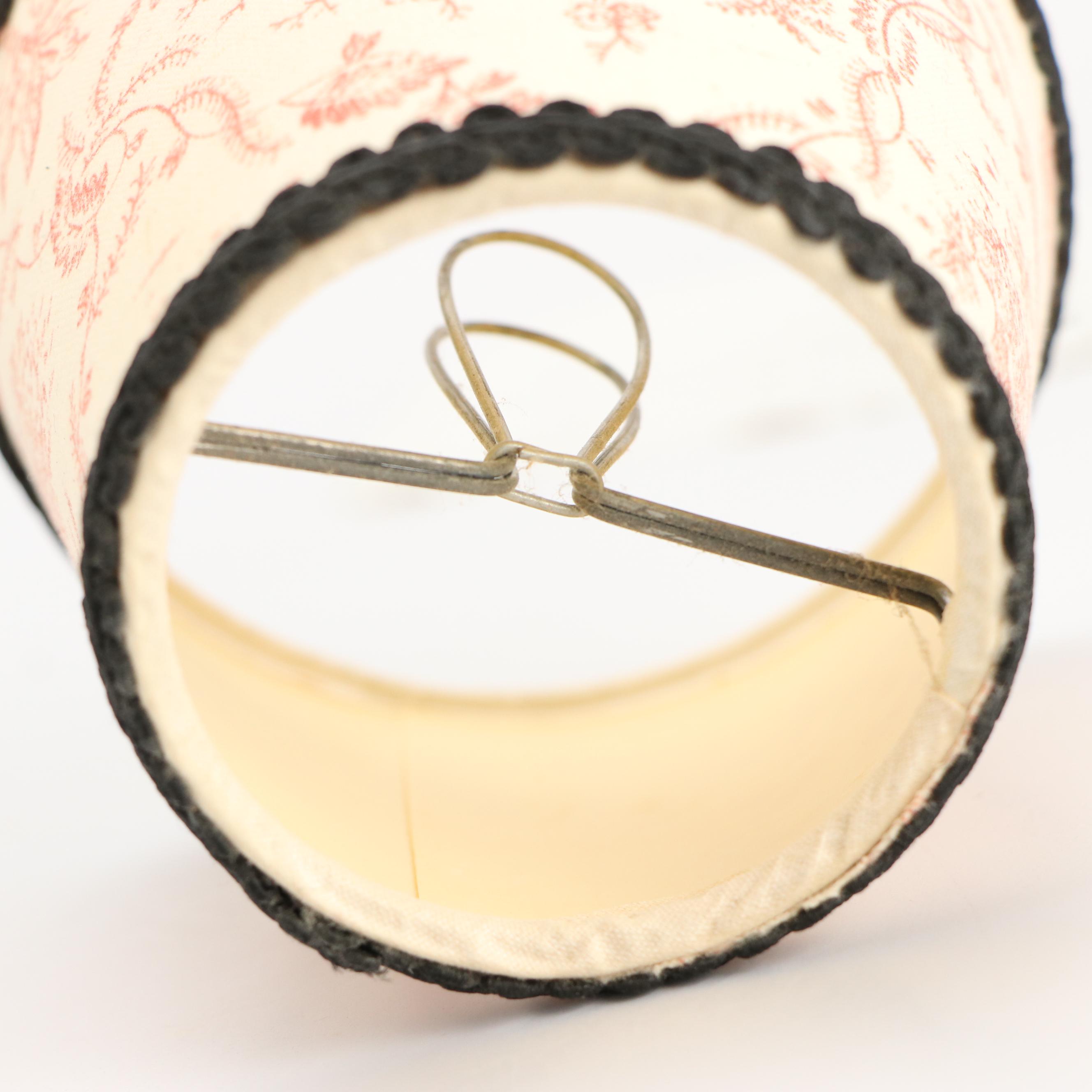 Red and Cream Toile de Jouy Cotton Blend Shades