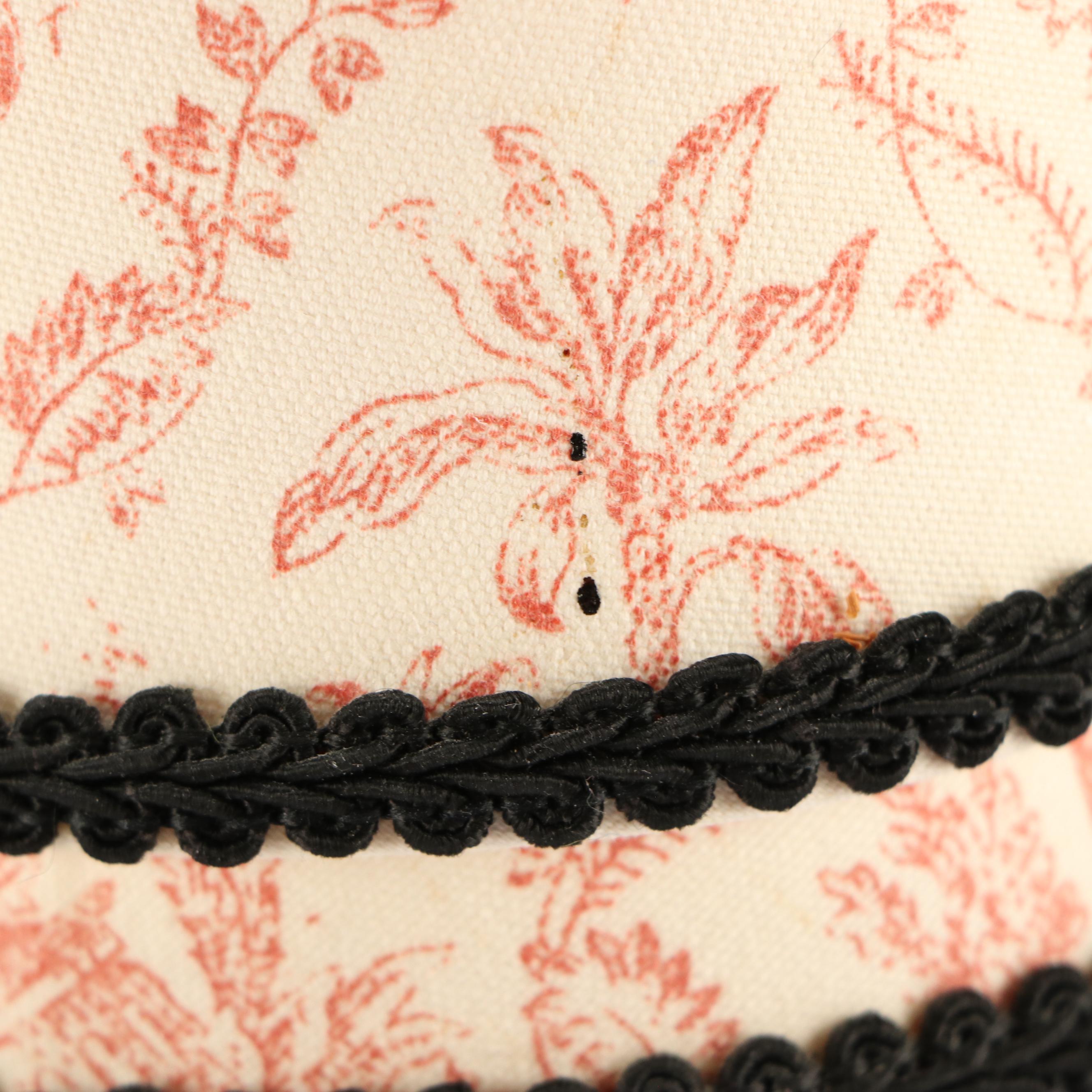 Red and Cream Toile de Jouy Cotton Blend Shades