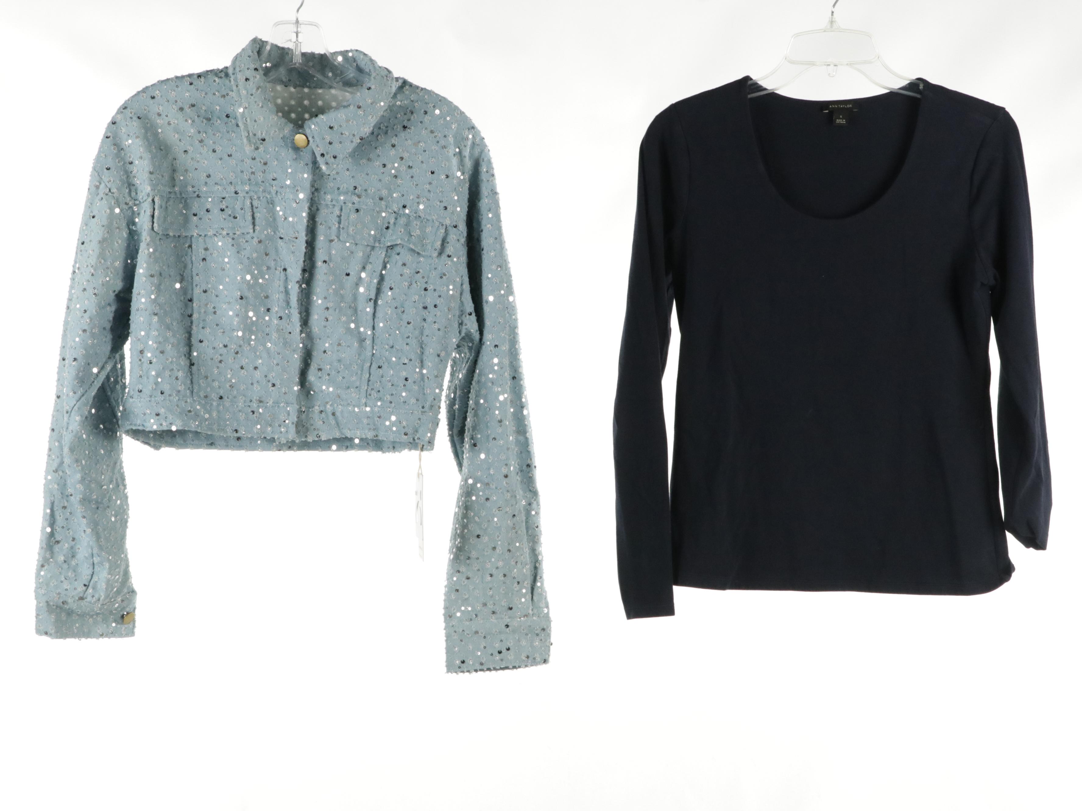 Commence Sequined Cropped Jacket, Sundance Sweater Dress W/ Other Cardigan & Top