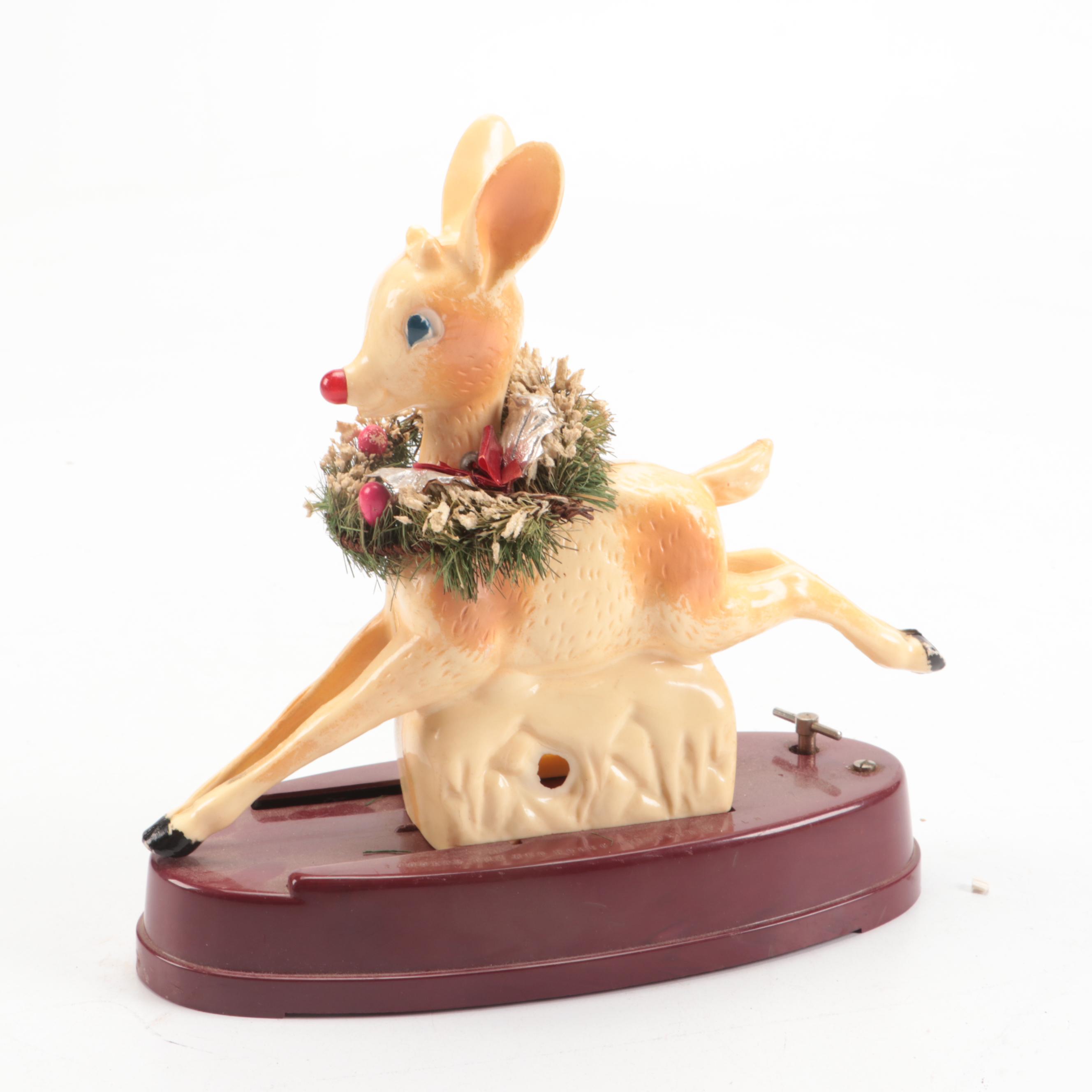 Chapel Shaped Plastic Music Box, Ceramic Santa Claus Figurine, and More Décor