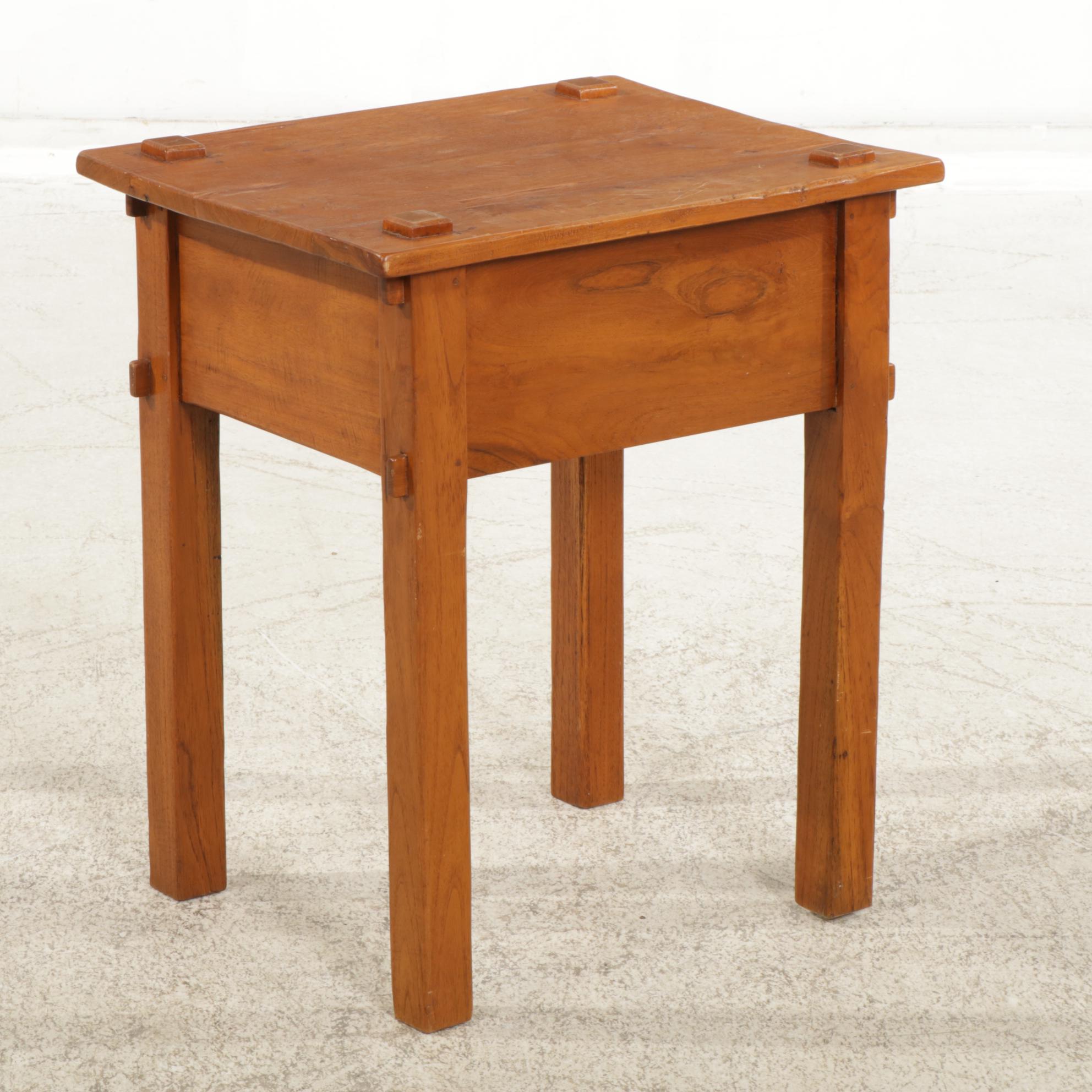Arhaus Rustic Mission Style Side Table