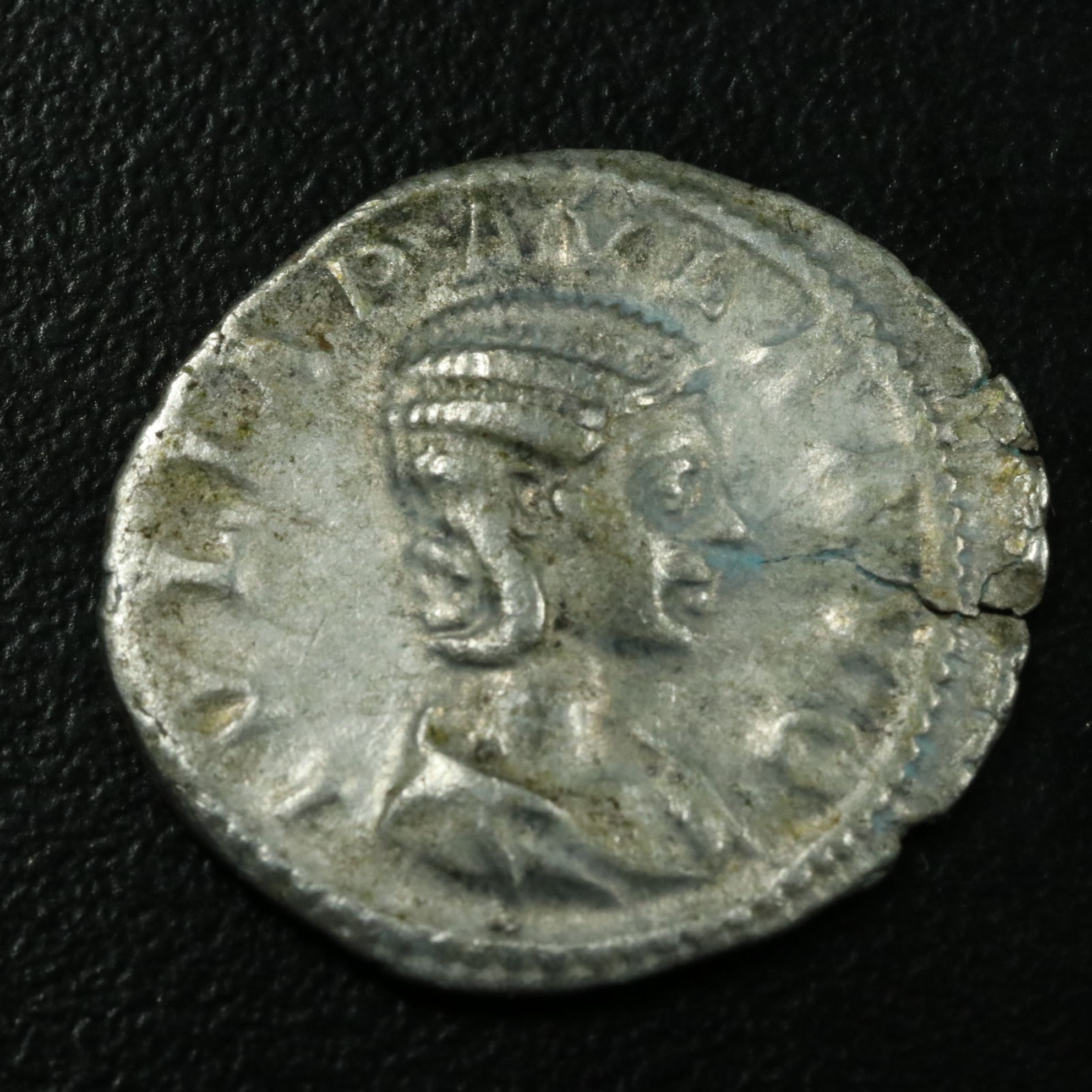 Ancient Roman Imperial AR Denarius Coin of Julia Paula, ca. 220 A.D.
