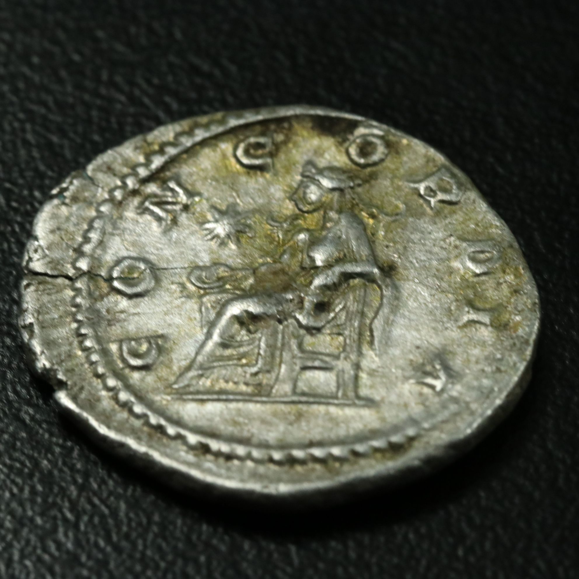 Ancient Roman Imperial AR Denarius Coin of Julia Paula, ca. 220 A.D.