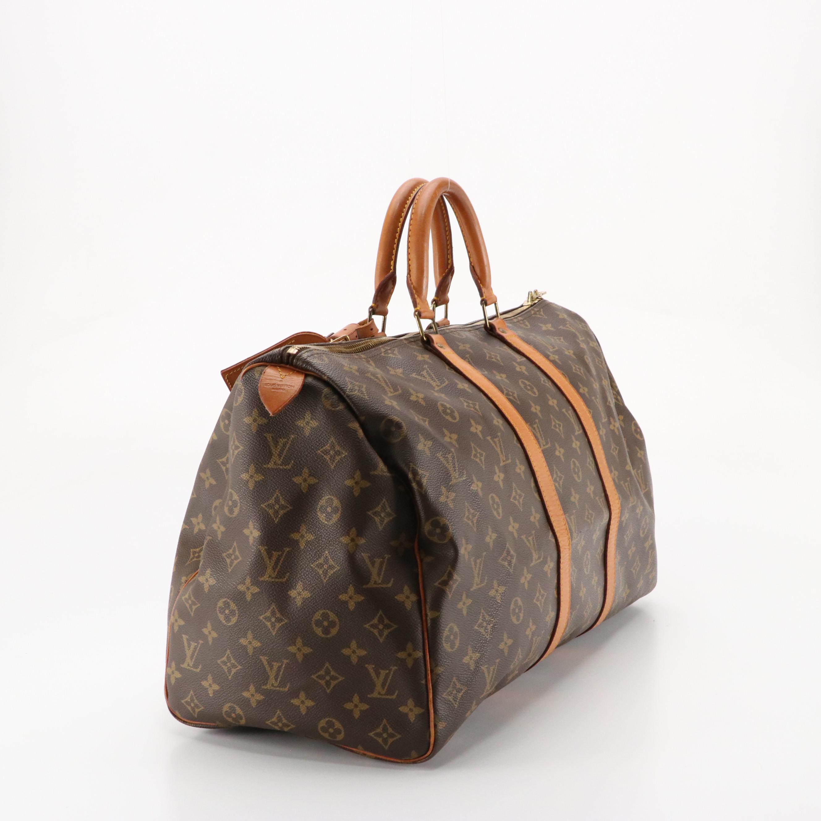 Louis Vuitton Keepall 50 in Monogram Canvas and Vachetta Leather