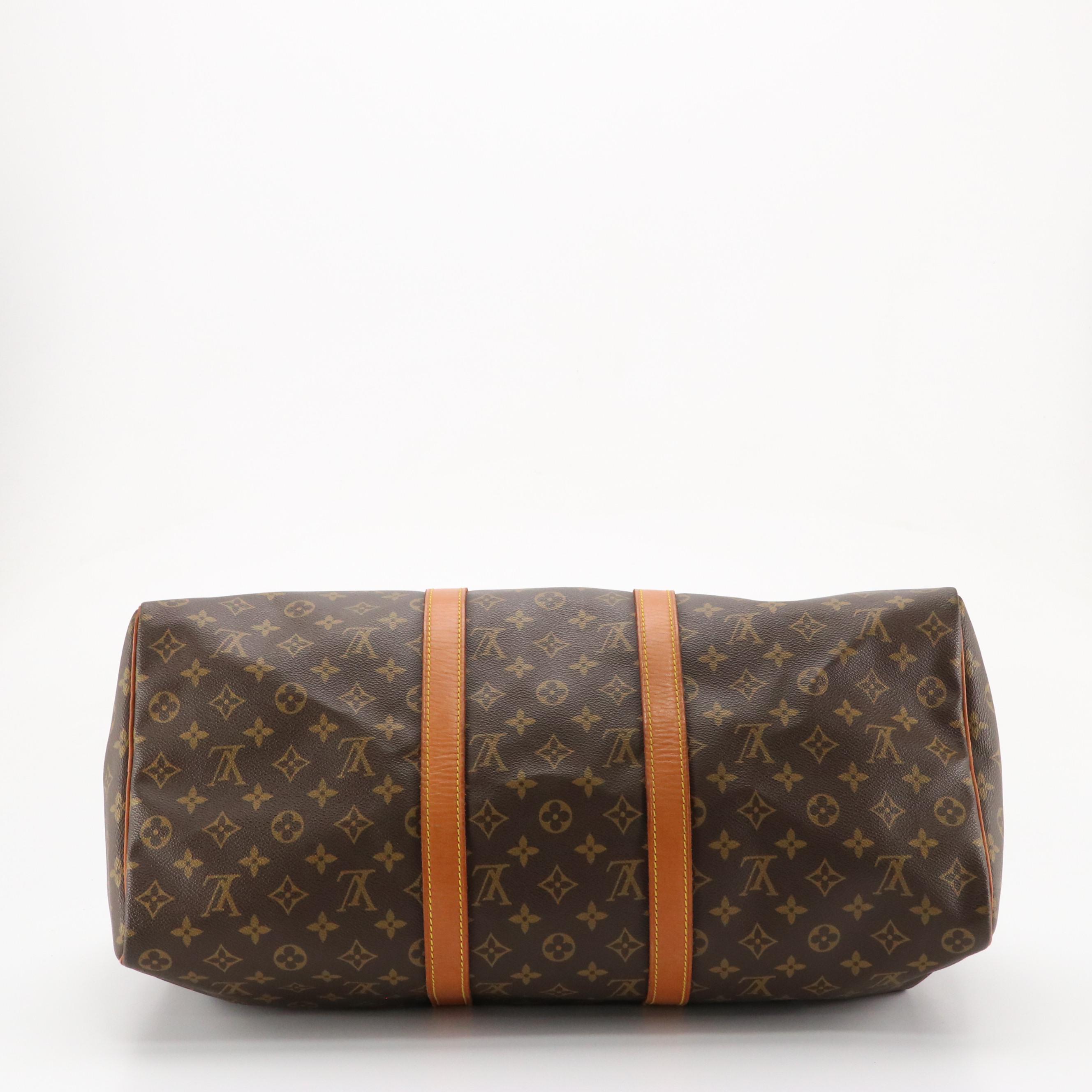 Louis Vuitton Keepall 50 in Monogram Canvas and Vachetta Leather