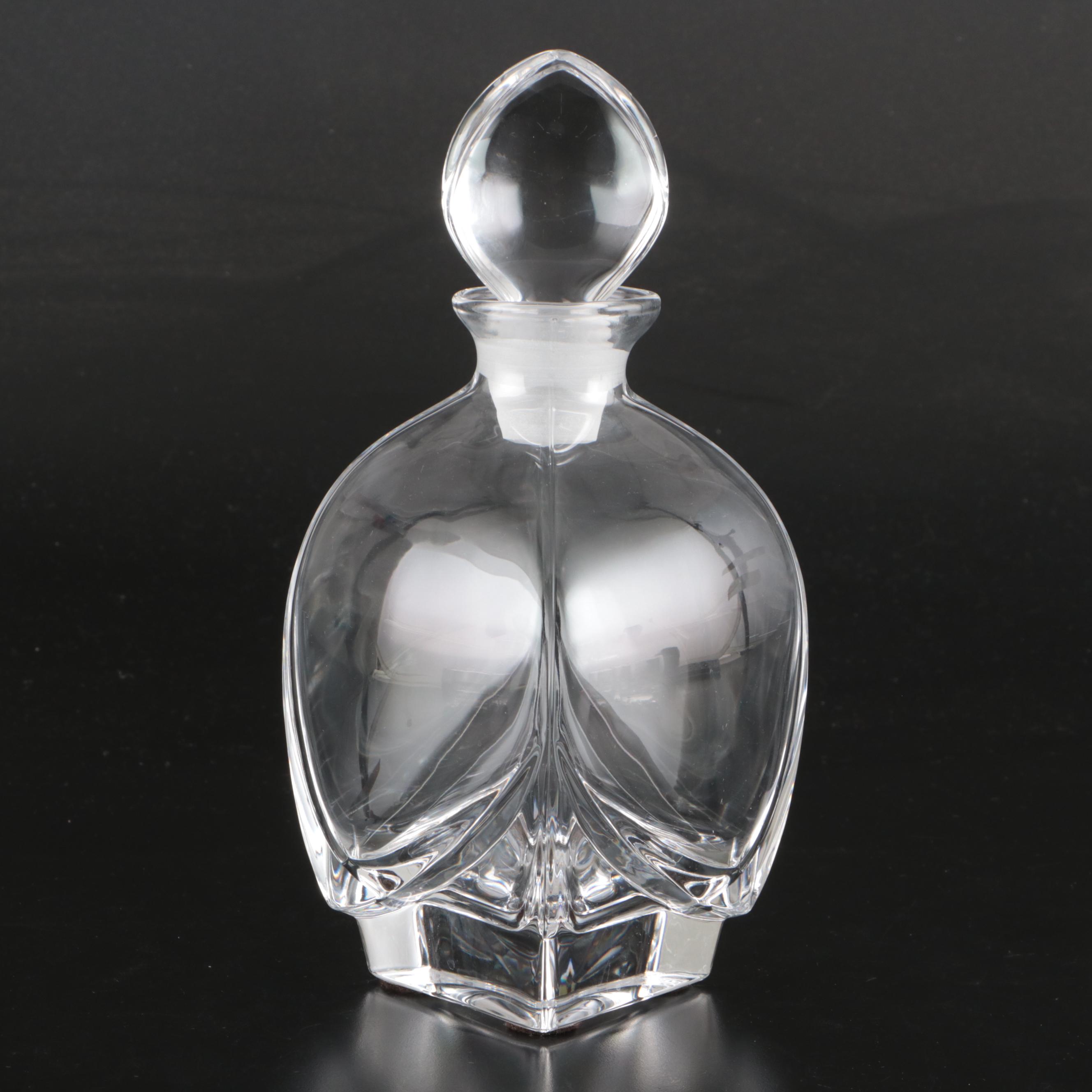 Crystal Stoppered Decanter with Crystal Old Fashioned Glasses
