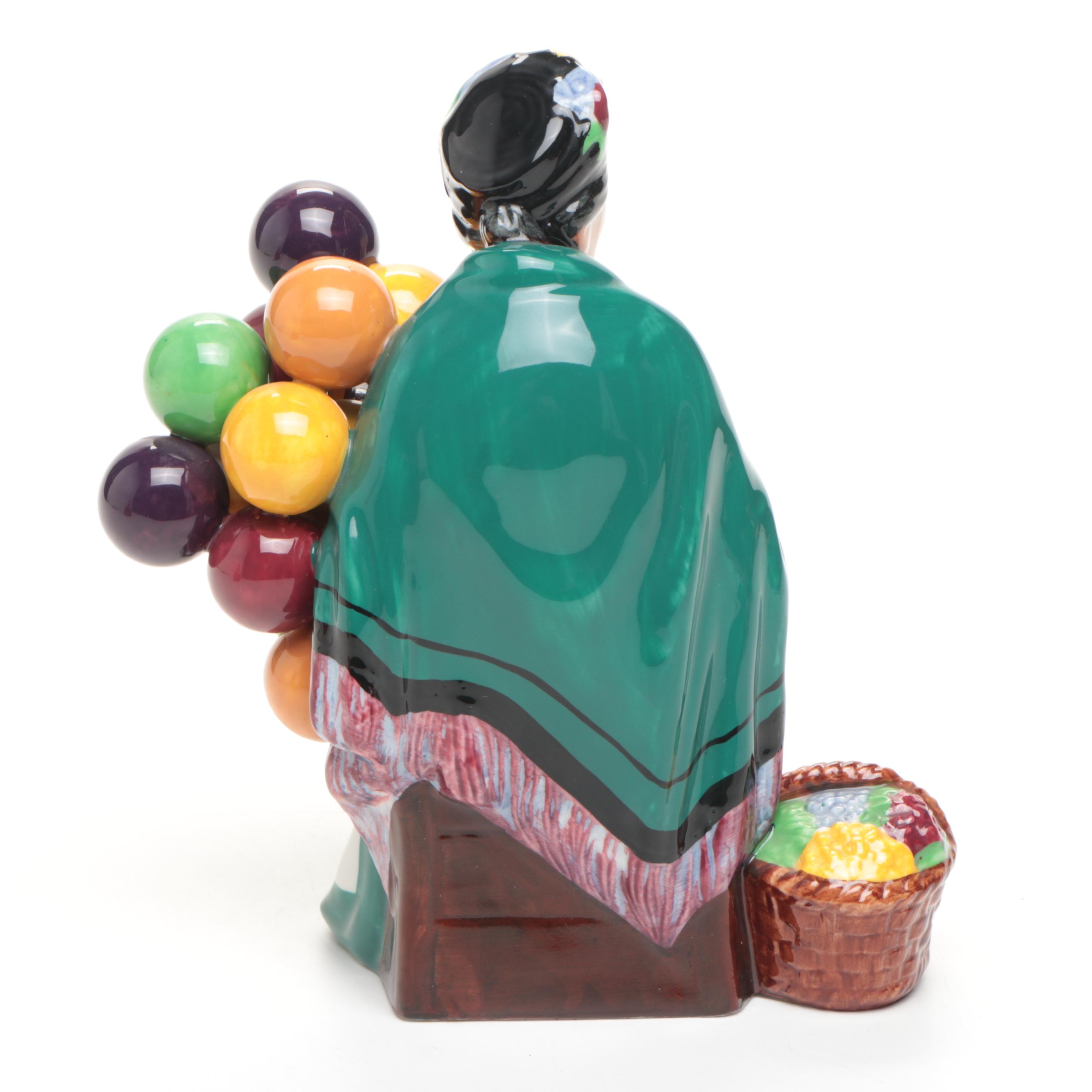 Royal Doulton "Top o' the Hill" and "Old Balloon' Seller" Figurines