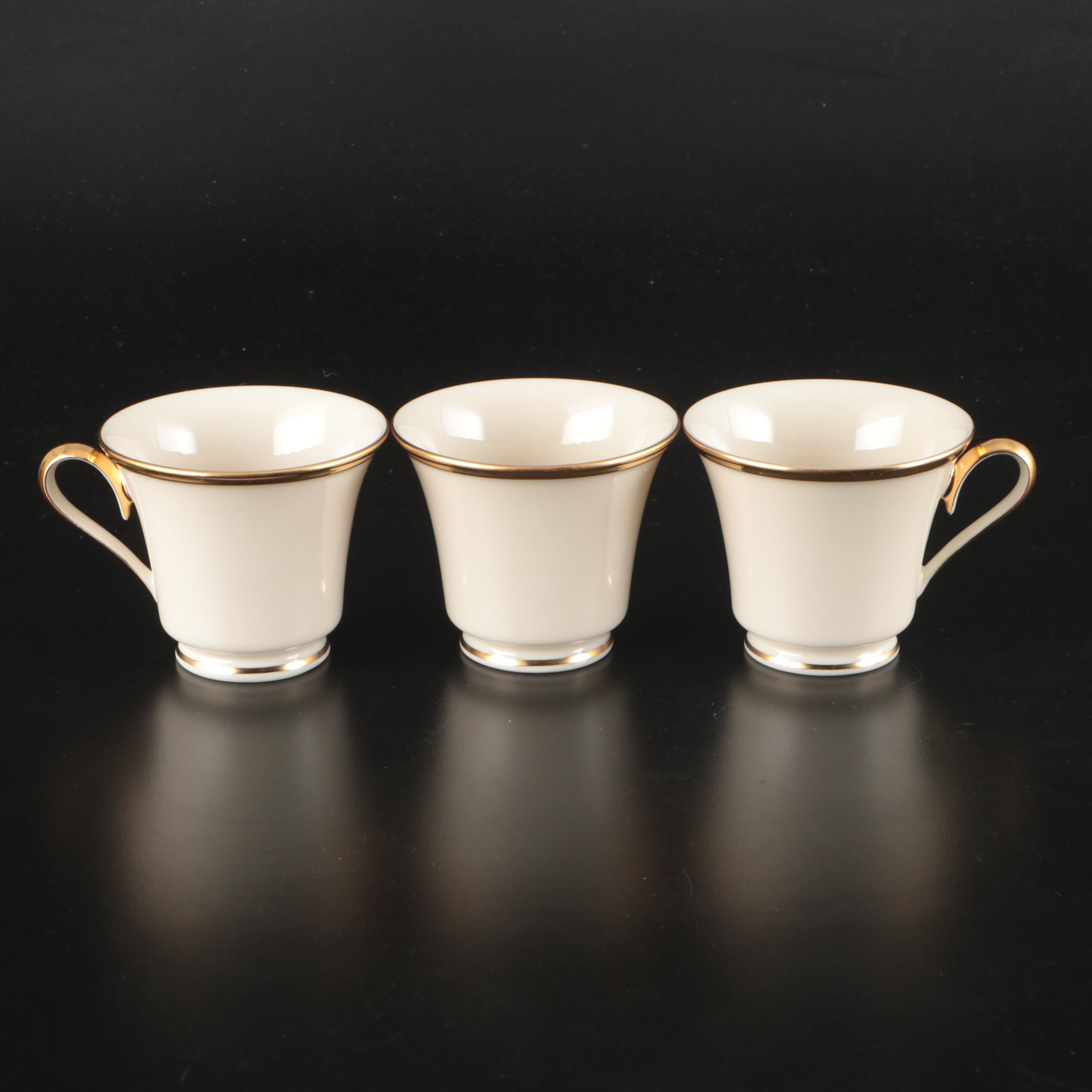 Lenox "Eternal" Porcelain Dinner Plates and Cups