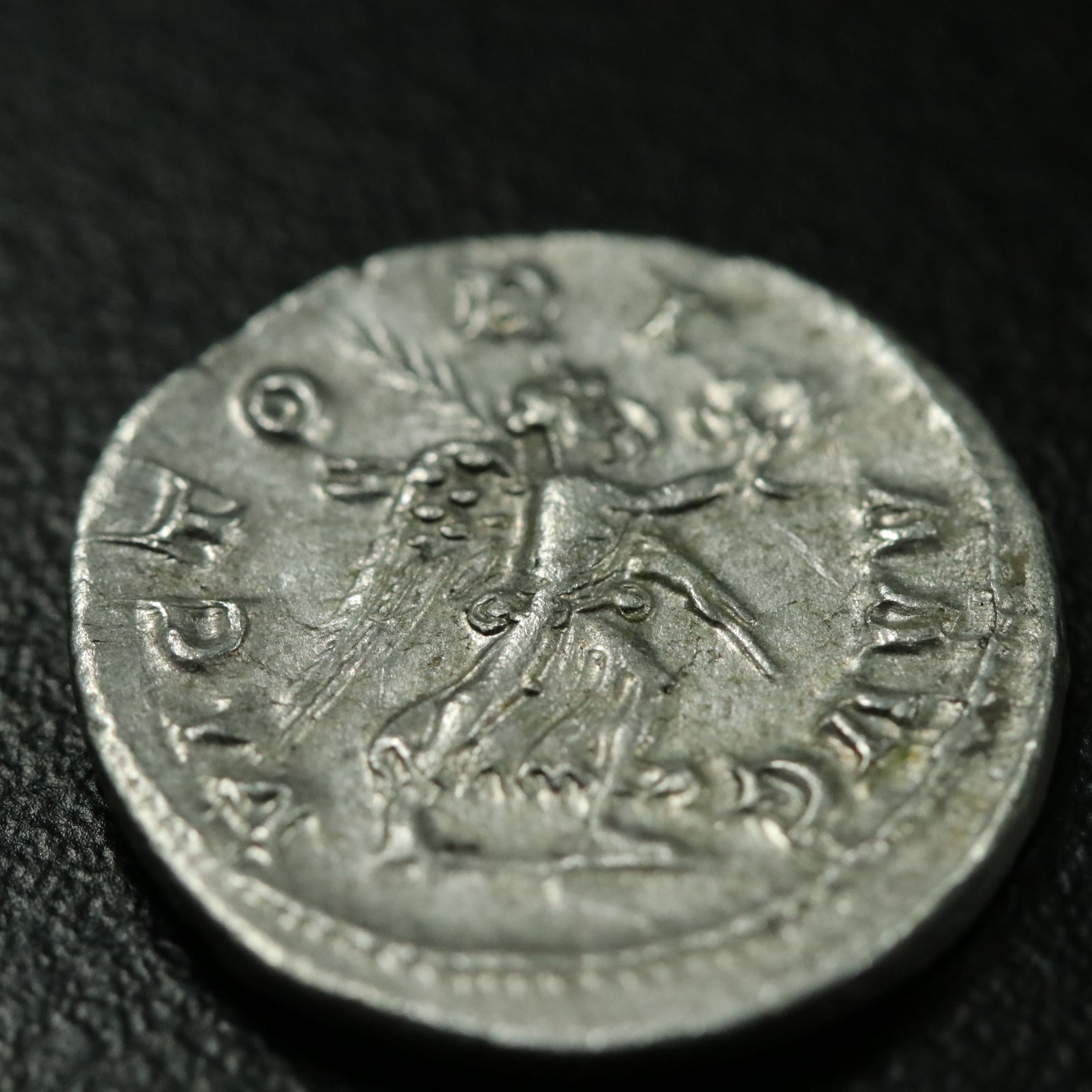 Ancient Roman Imperial AR Denarius Coin of Maximinus I, ca. 235 A.D.