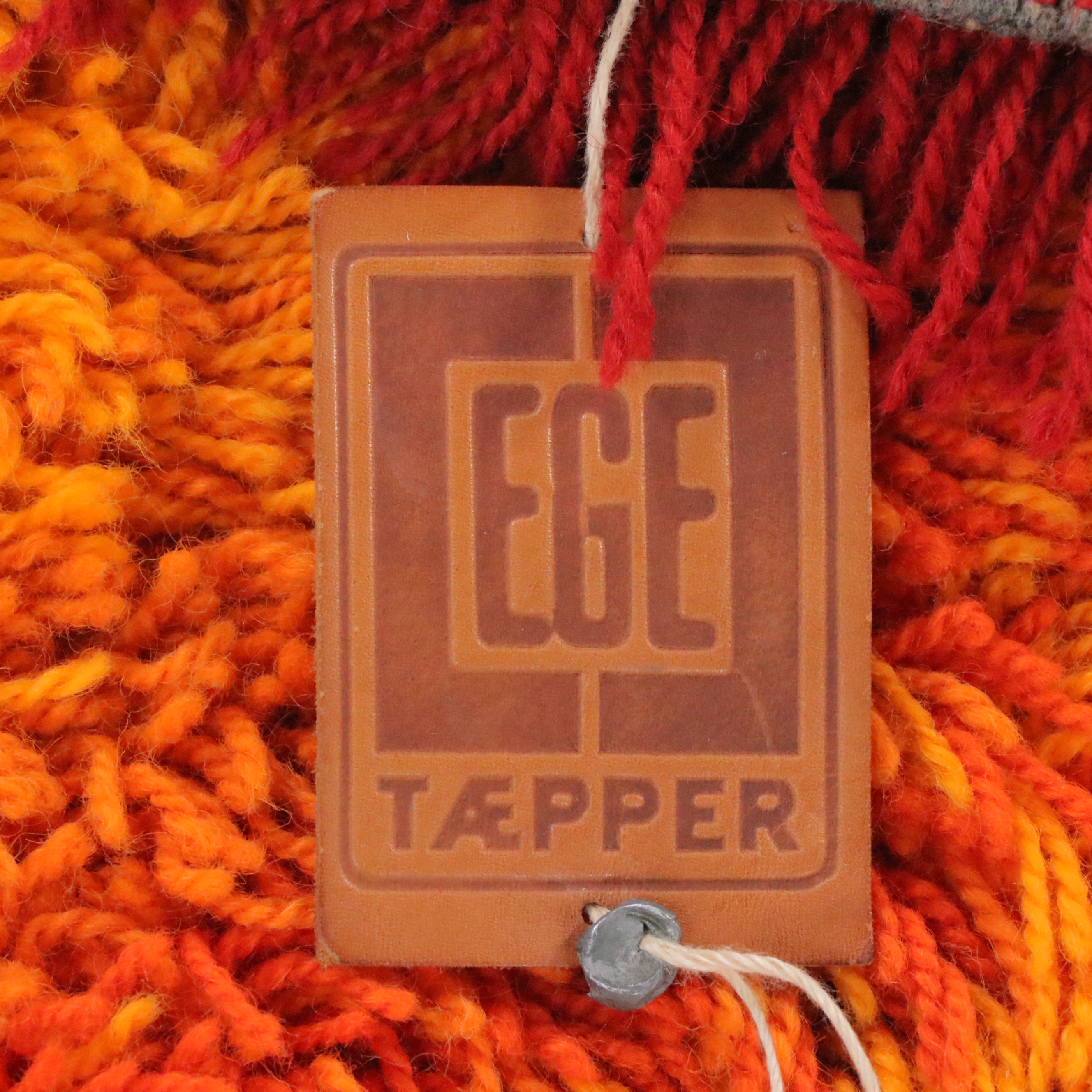 5'8 x 7'9 Hand-Knotted Ege Rya Danish Modern Shag Carpet Area Rug