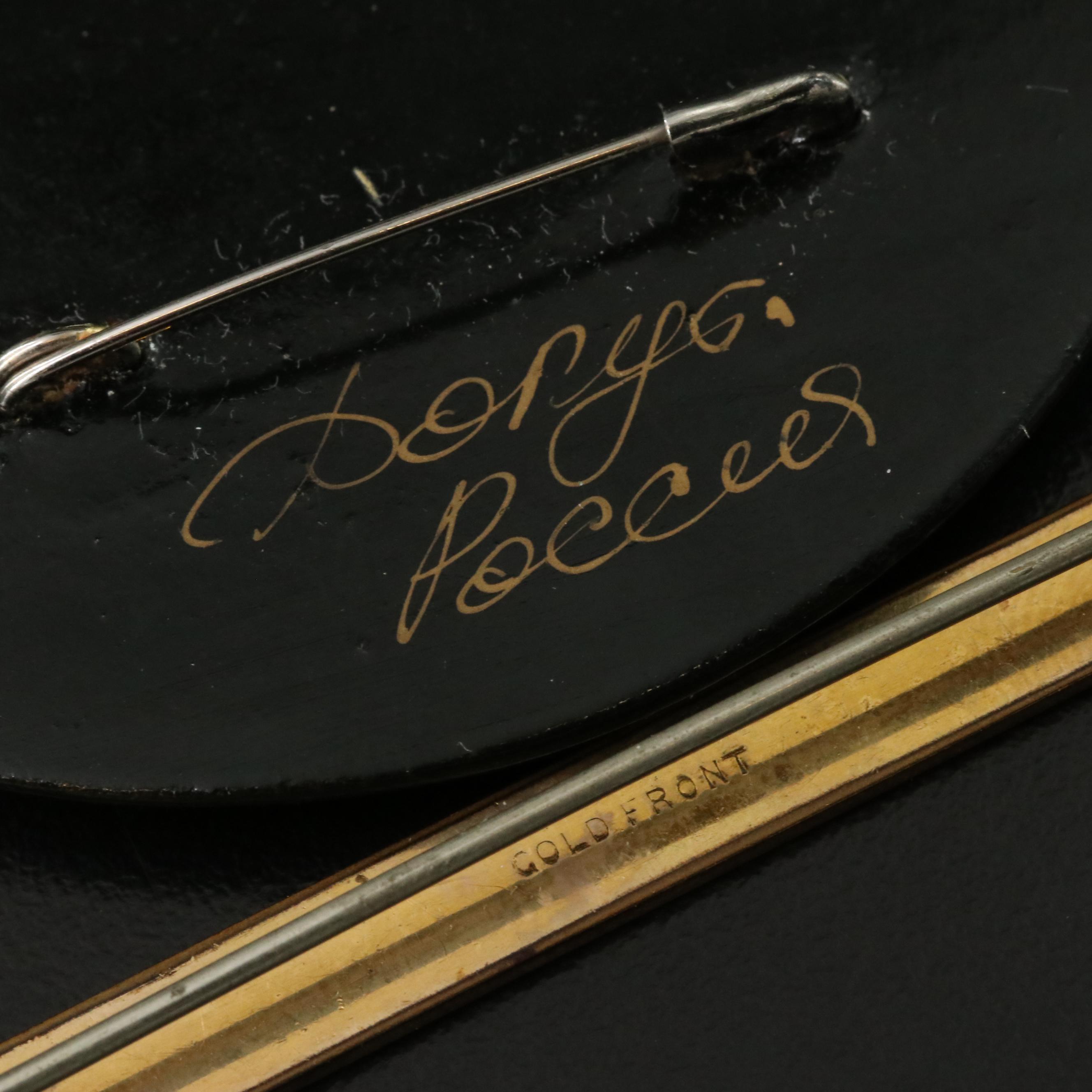 Antique and Vintage Brooch Collection and Fob Chain