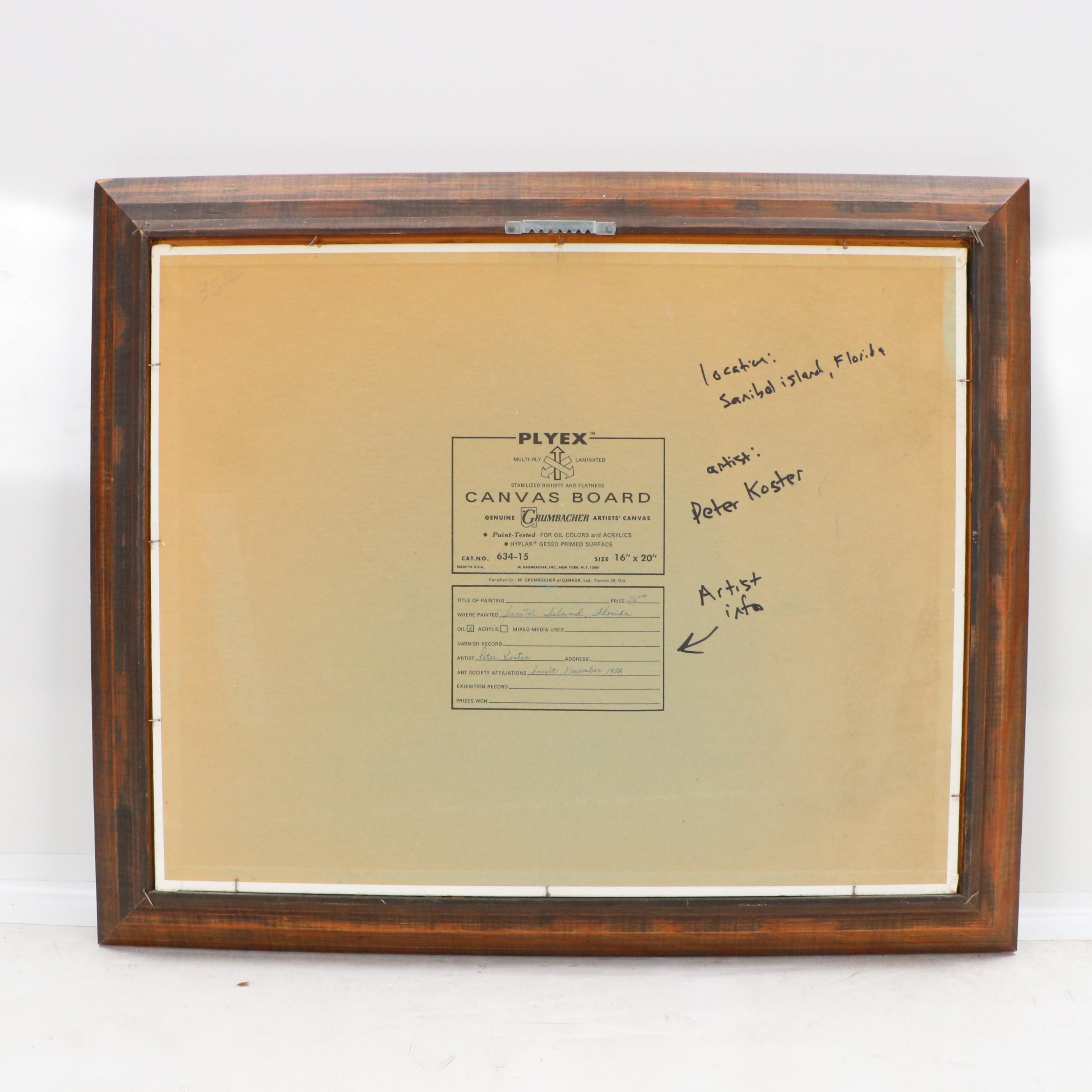 Peter Koster Coastal Landscape Oil Painting "Sanibel Island, Florida"