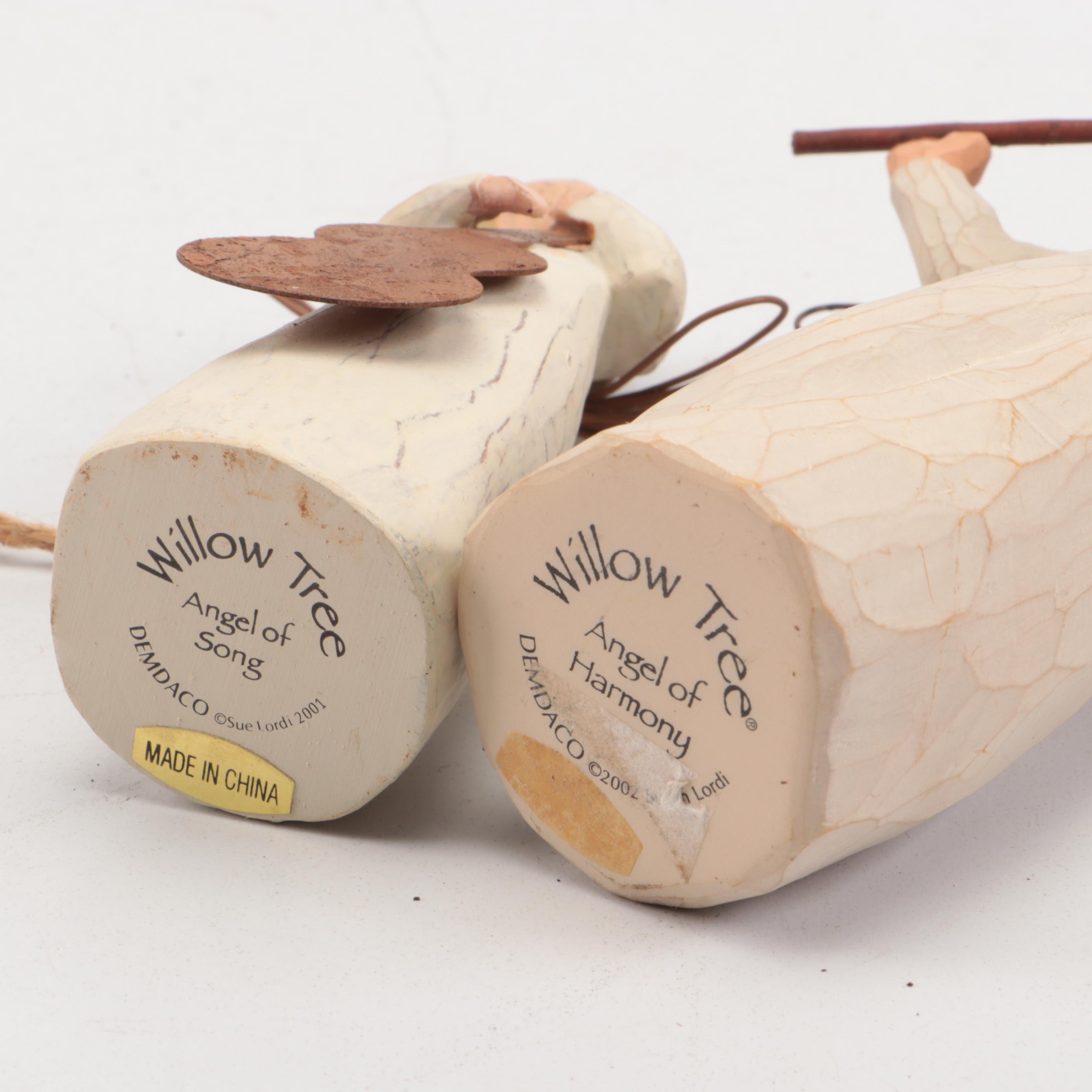 Susan Lordi for Willow Tree "Angel of Harmony" and Other Angel Figurines