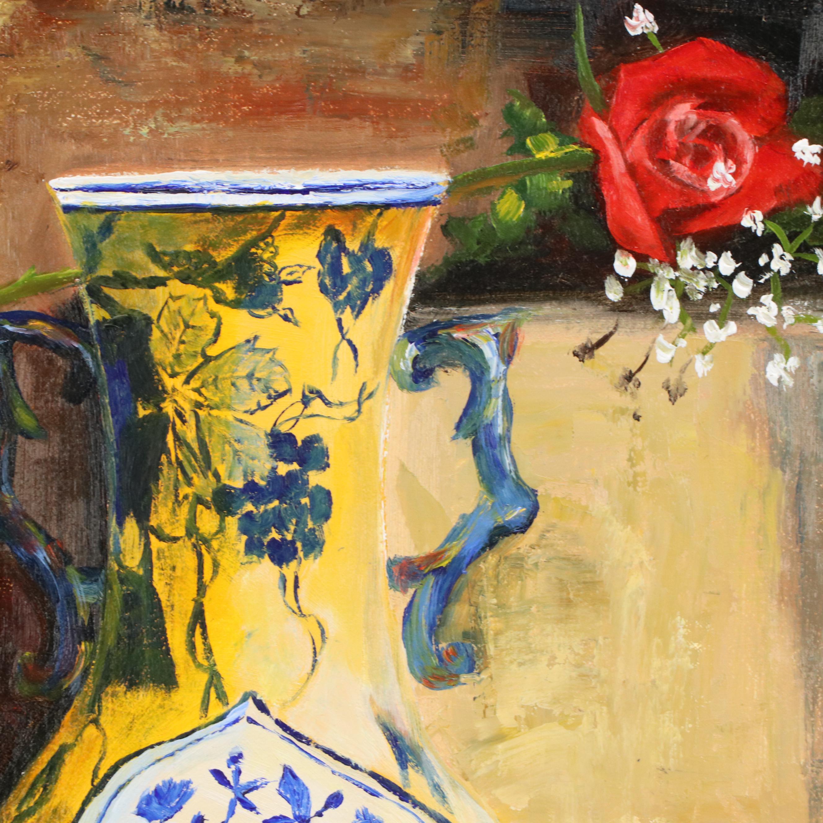 Guido Petruzzi Still Life Oil Painting "Primary Colors," 2012