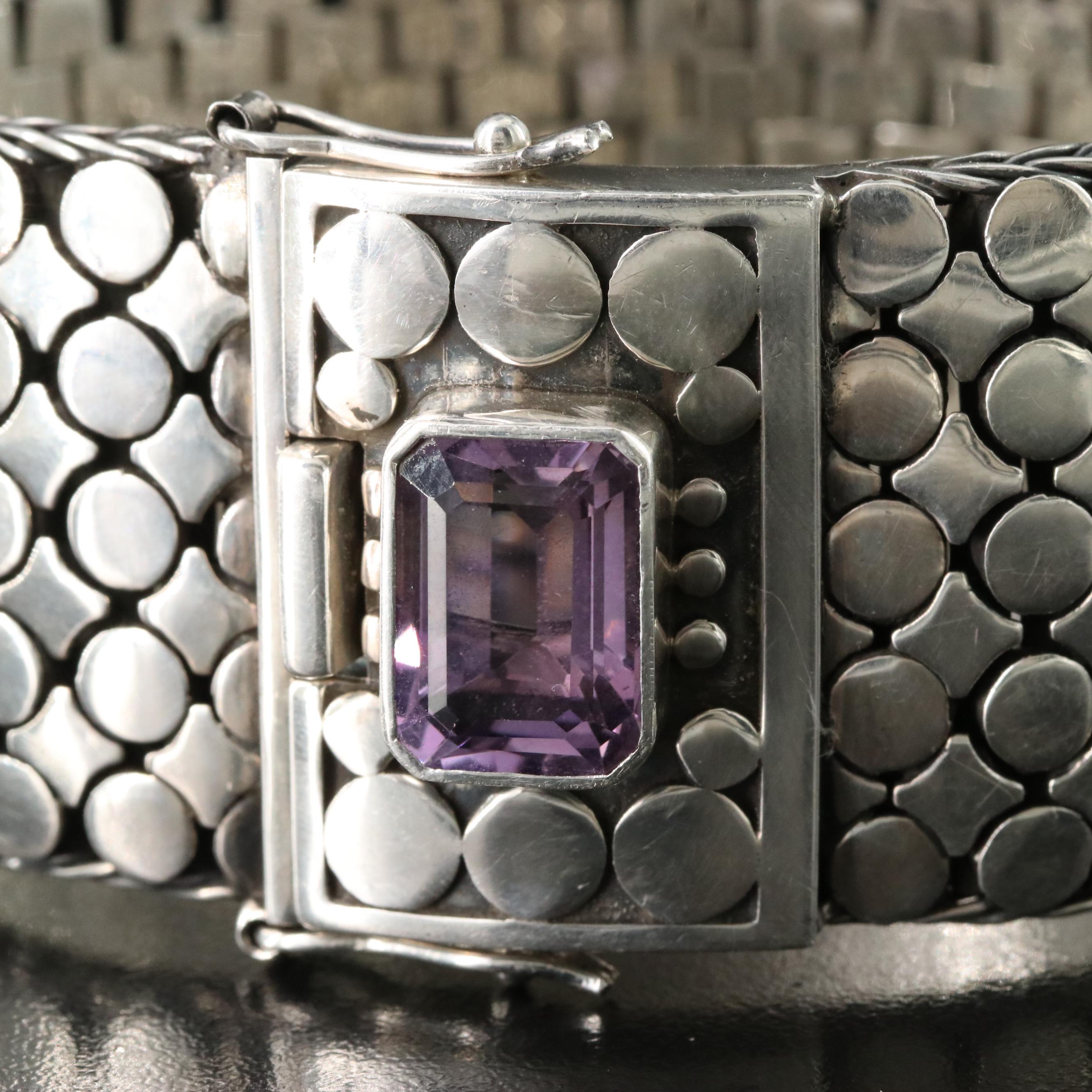 Sterling Amethyst Bracelet and Ring