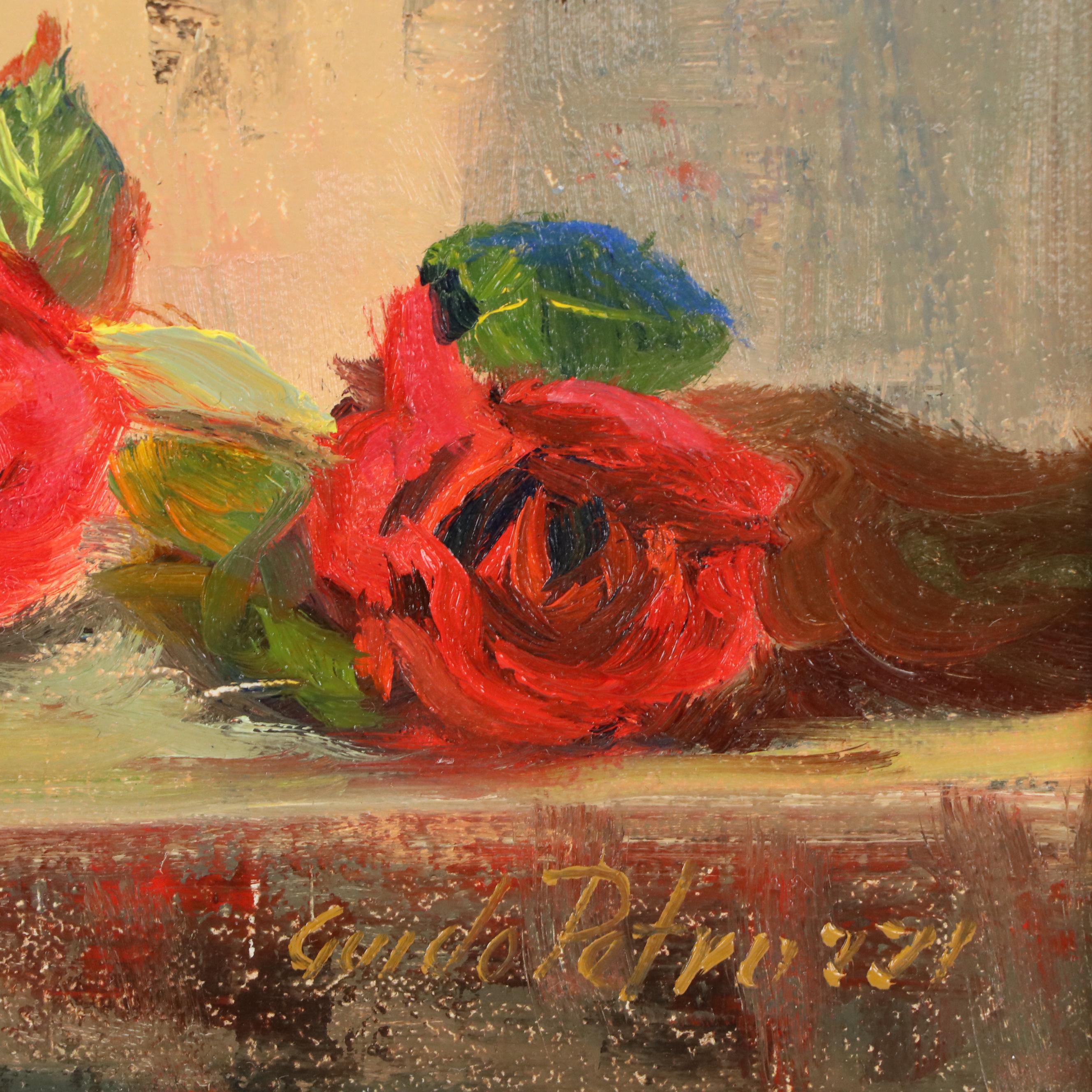 Guido Petruzzi Still Life Oil Painting "Primary Colors," 2012