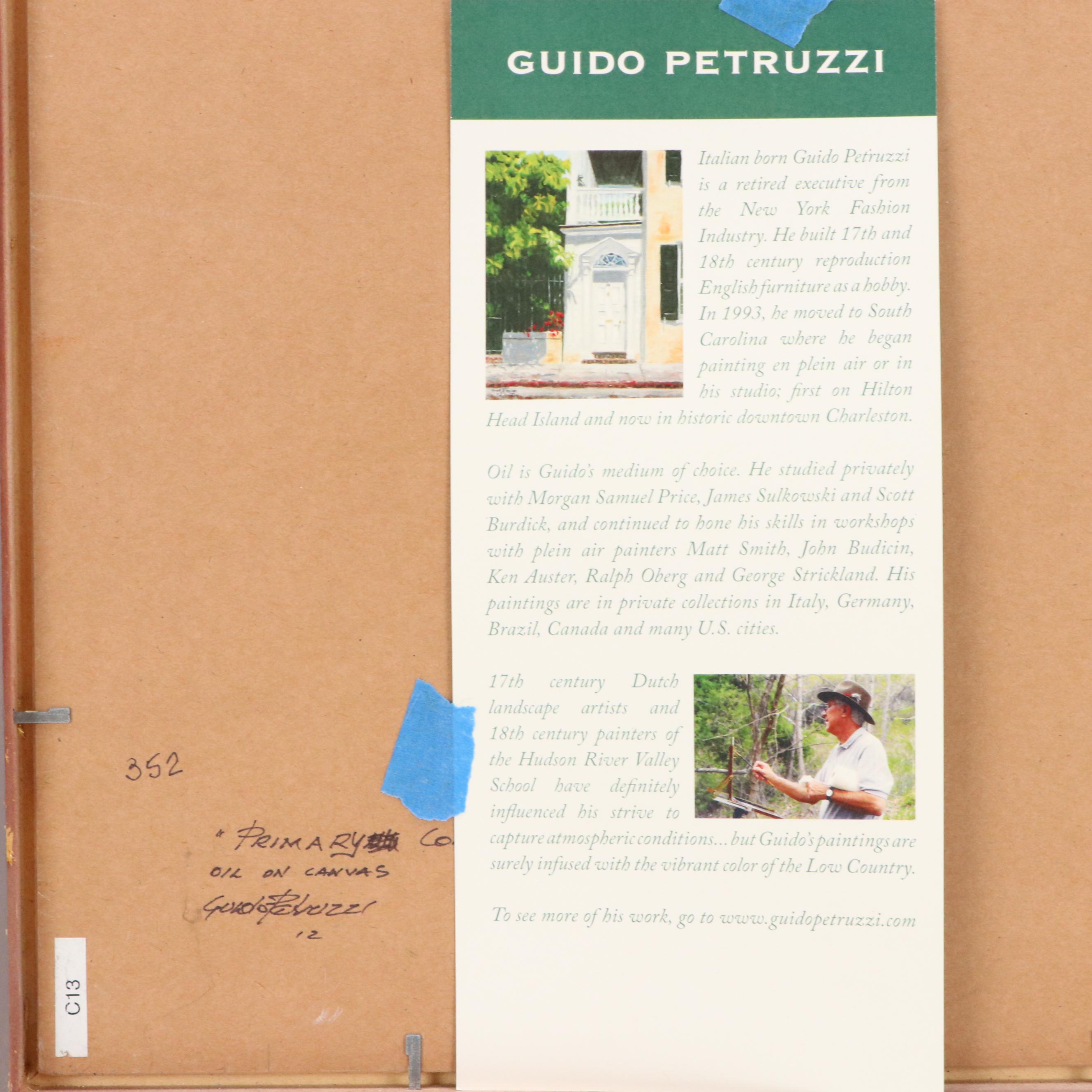 Guido Petruzzi Still Life Oil Painting "Primary Colors," 2012