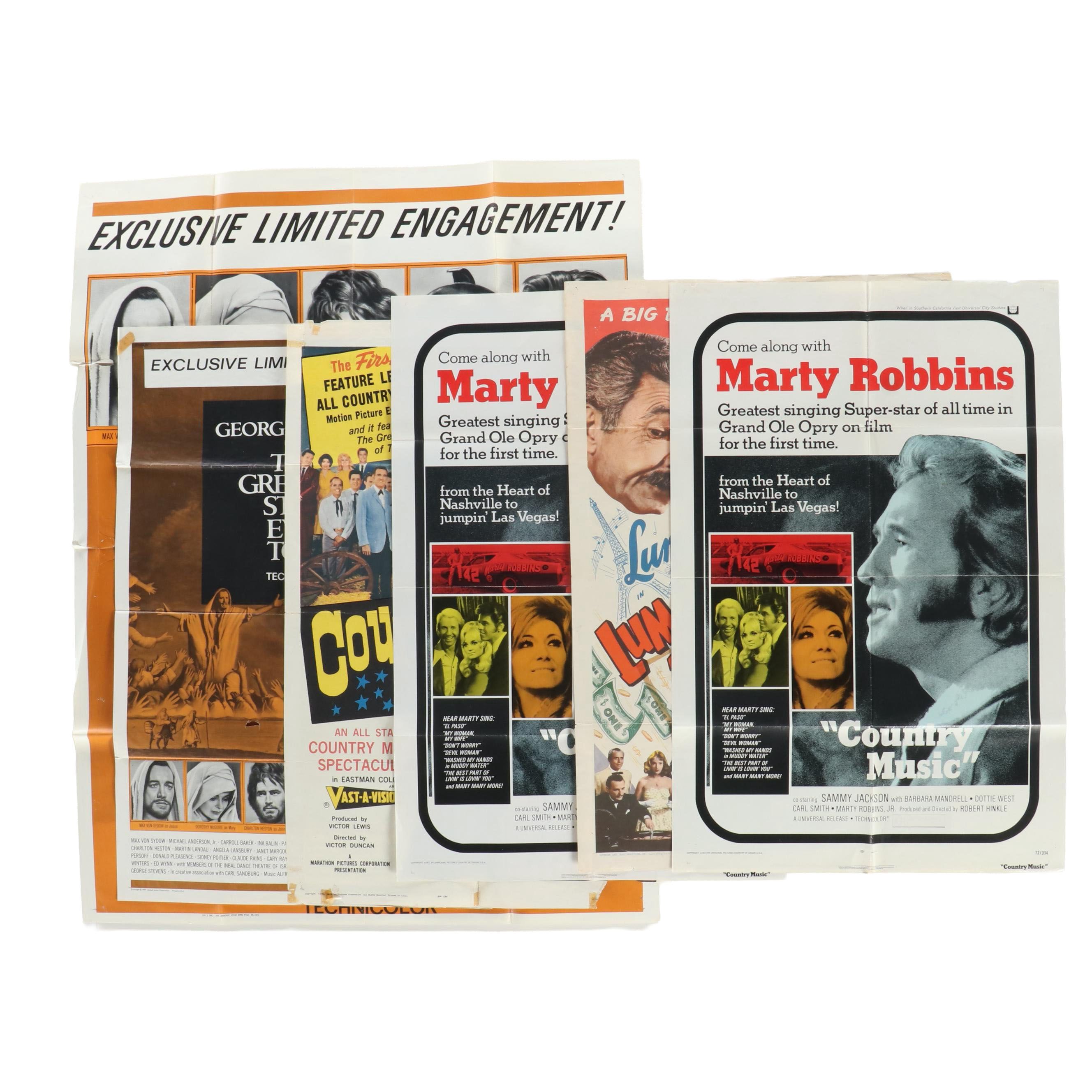 Six Vintage Movie Posters, 1950s to 1960s