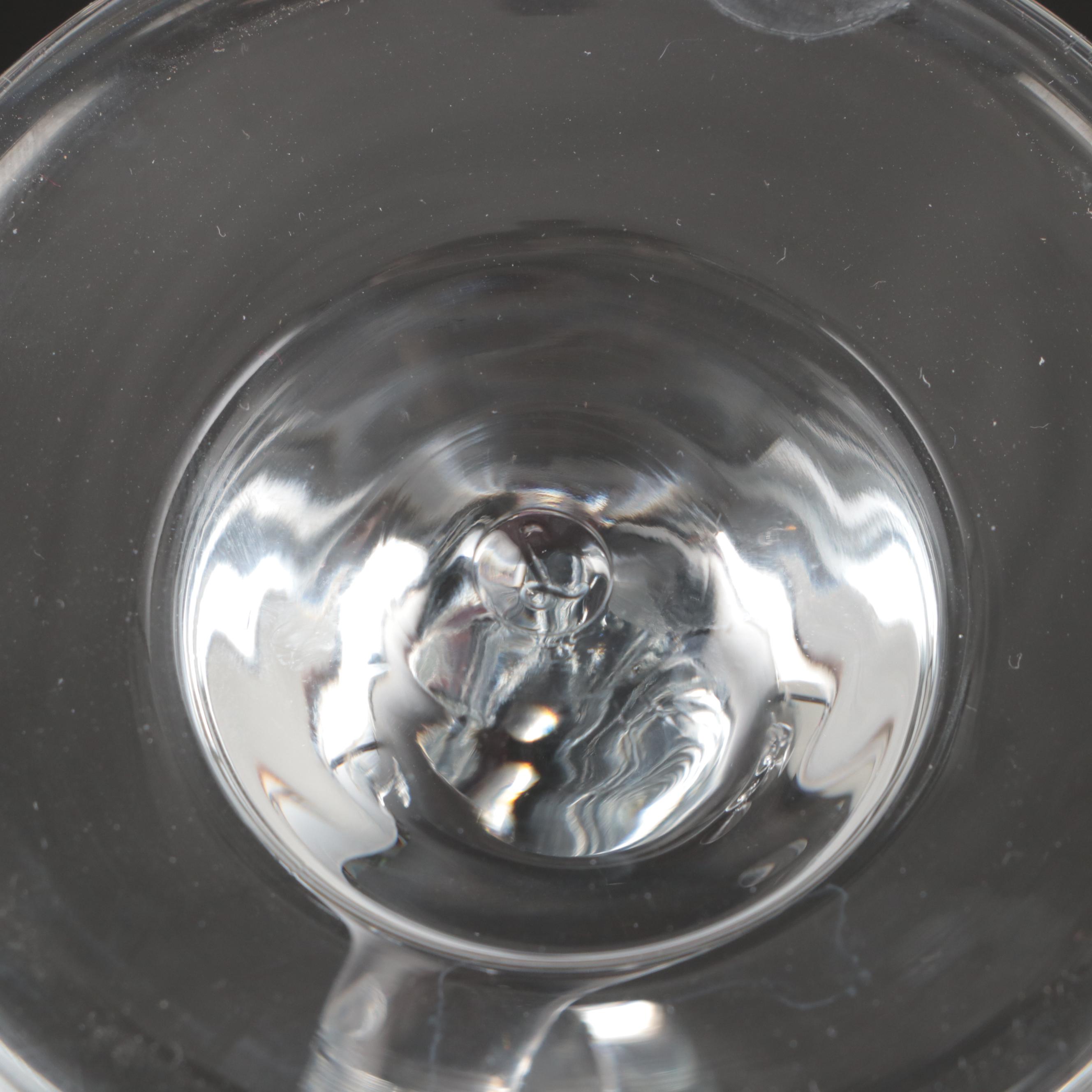 Lenox Crystal Decanter, Glass Martini Glasses, and Glass Footed Bowl