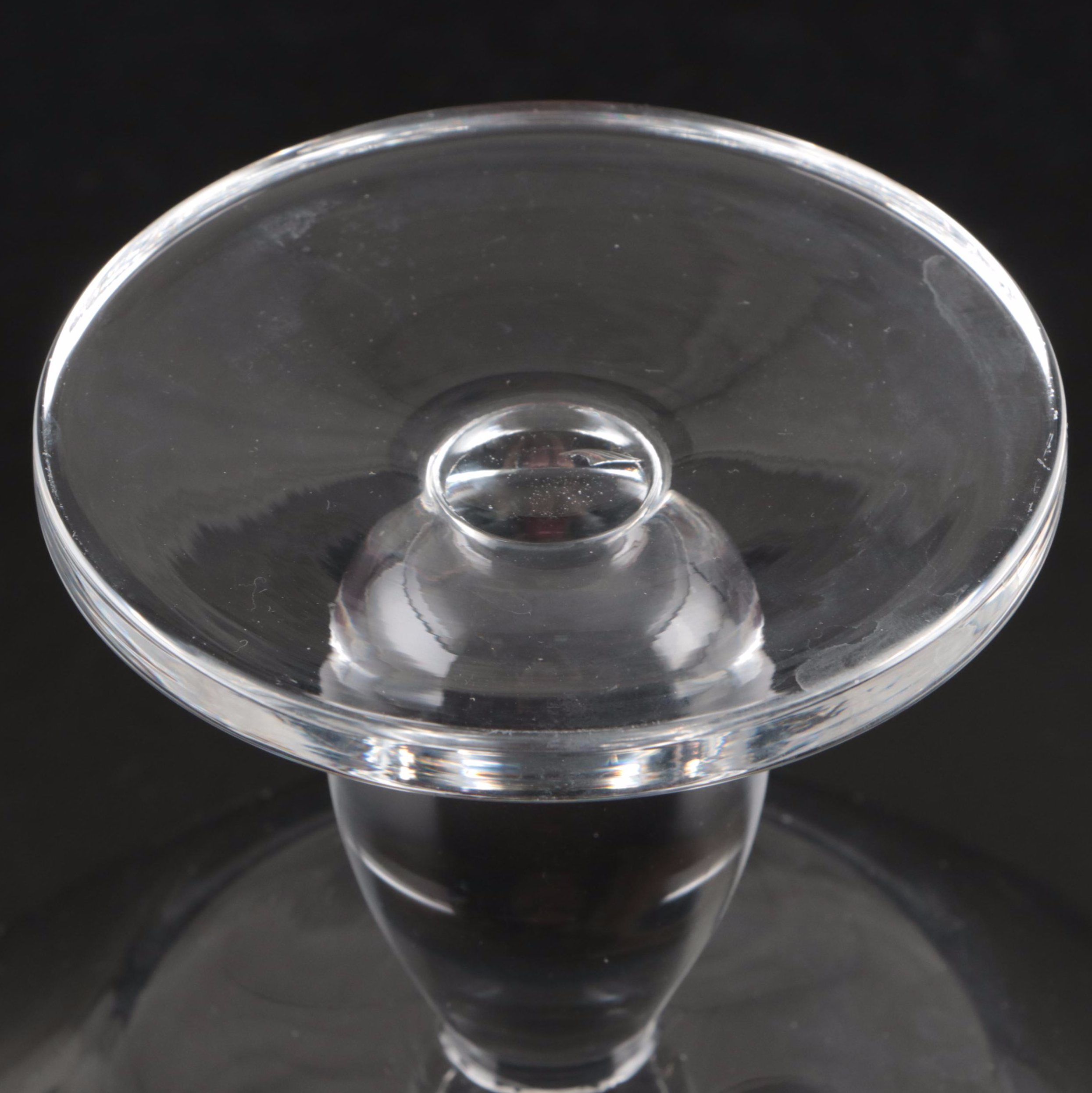 Lenox Crystal Decanter, Glass Martini Glasses, and Glass Footed Bowl