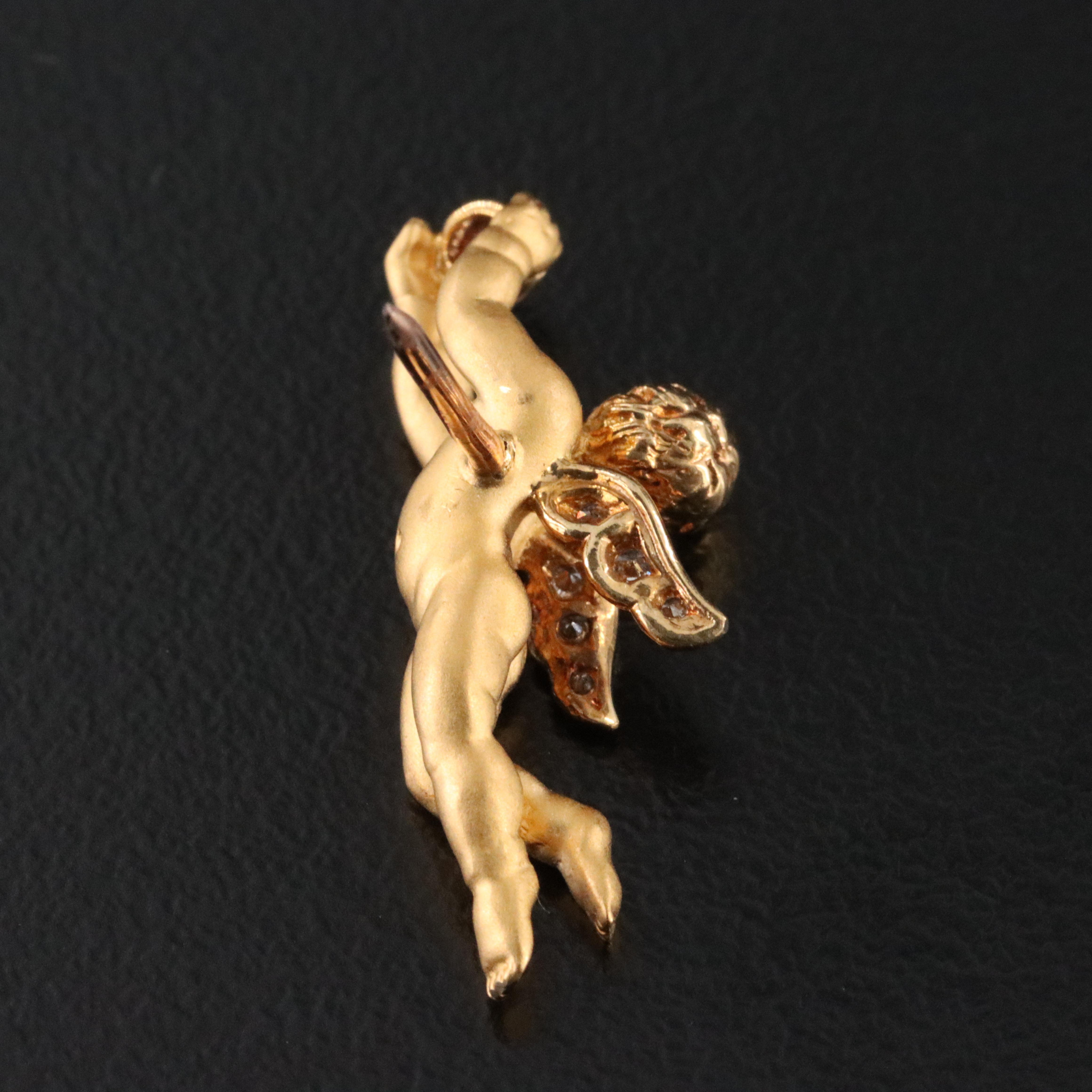 14K Cherub 0.08 CTW Diamond Pin
