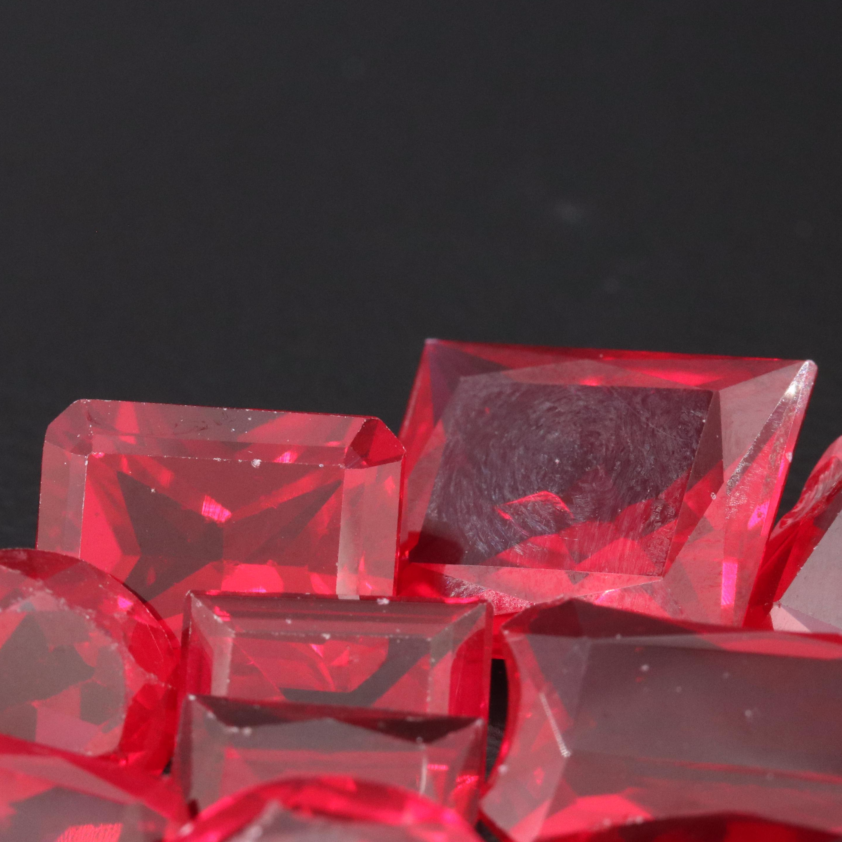 Loose 70.96 CTW Lab Grown Rubies