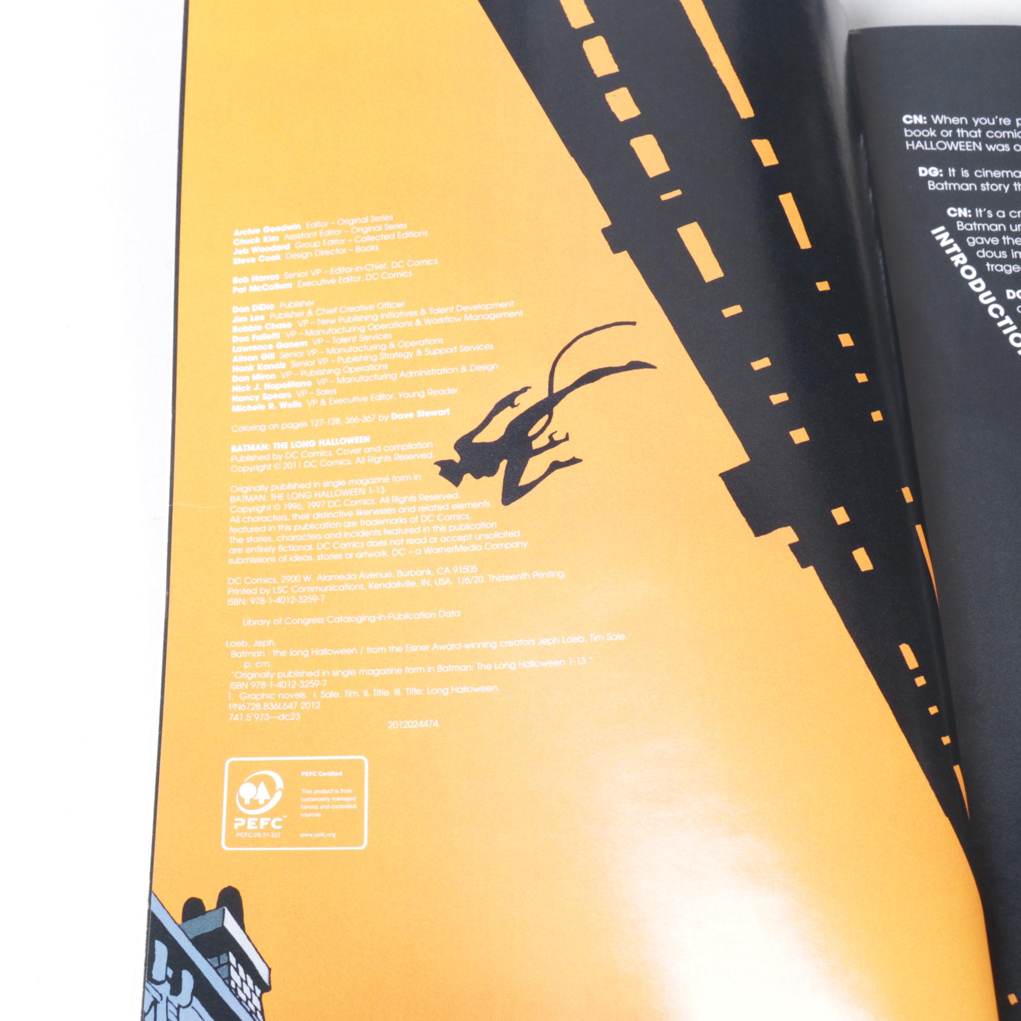 "The Long Halloween" & Other Classic Batman Graphic Novel Collections