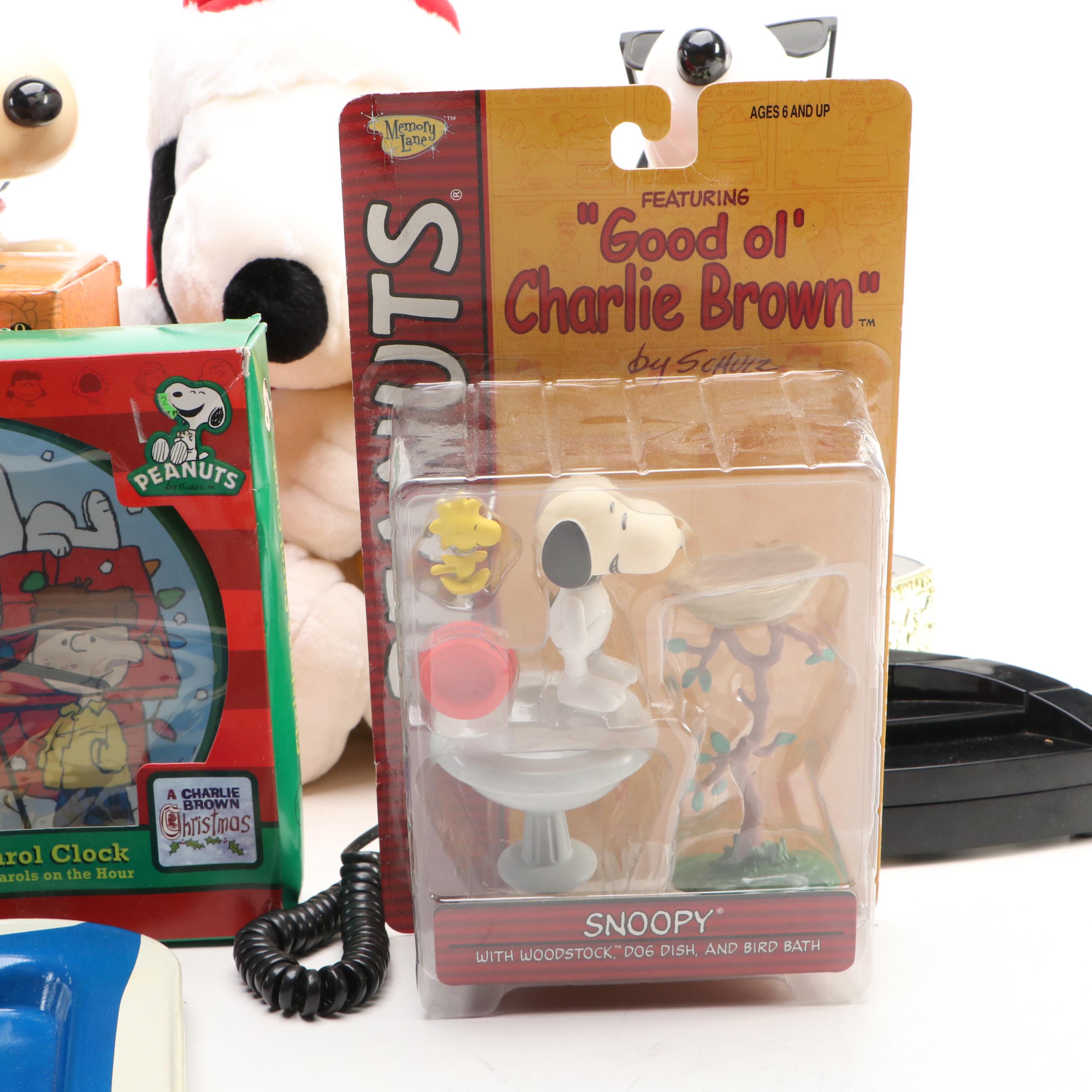 Snoopy and Woodstock Rotary Telephones with Other Peanuts Memorabilia and More