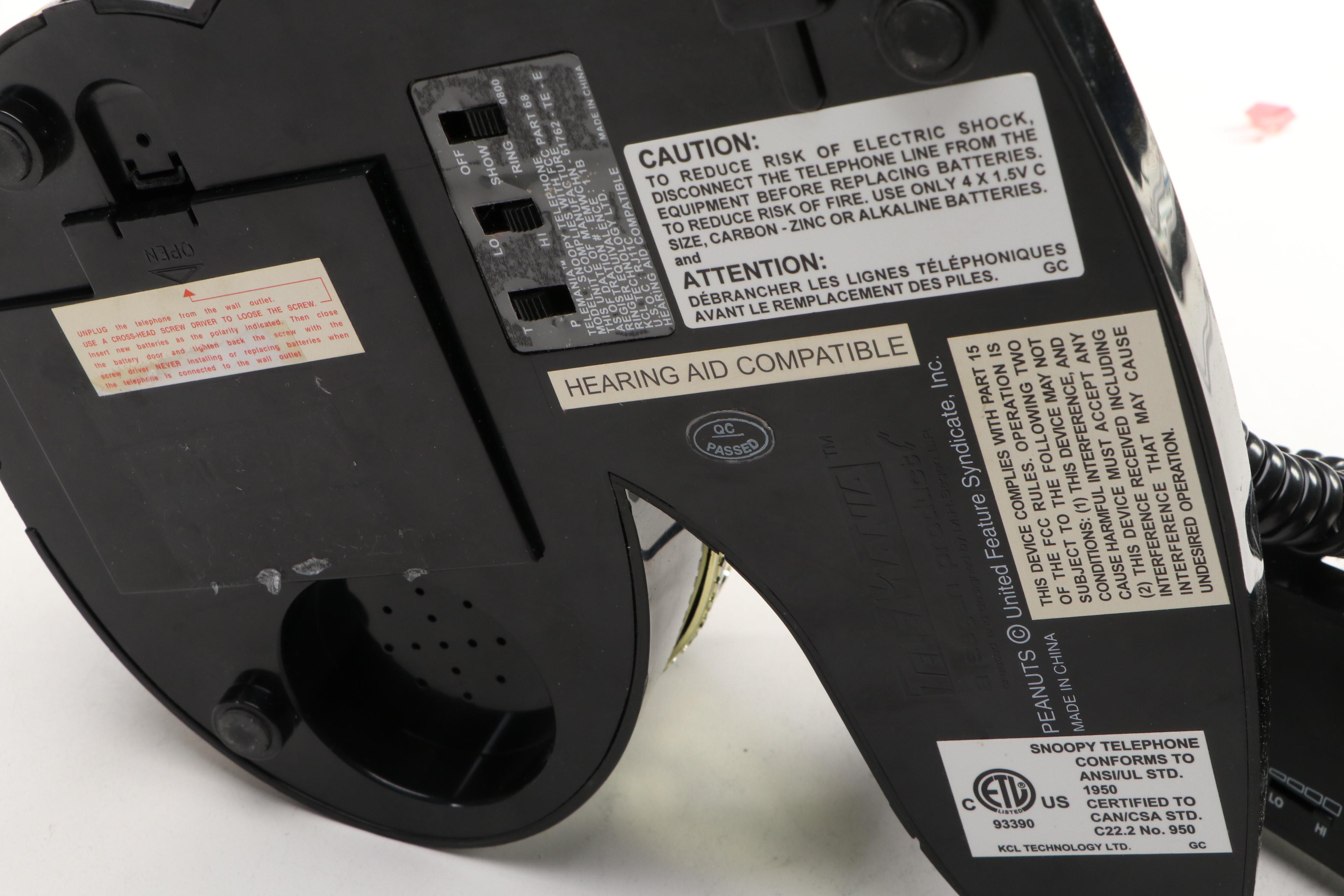 Snoopy and Woodstock Rotary Telephones with Other Peanuts Memorabilia and More