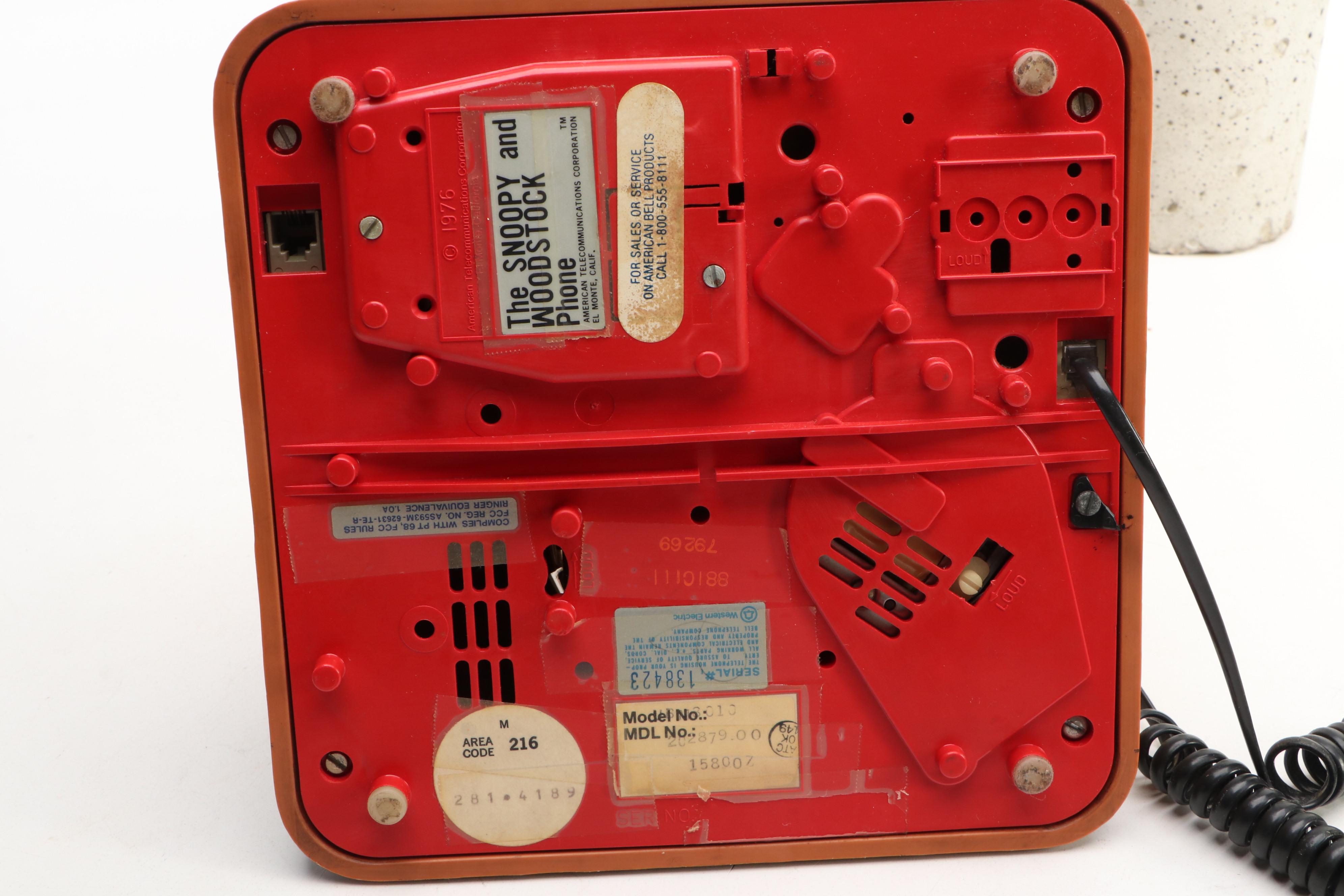 Snoopy and Woodstock Rotary Telephones with Other Peanuts Memorabilia and More