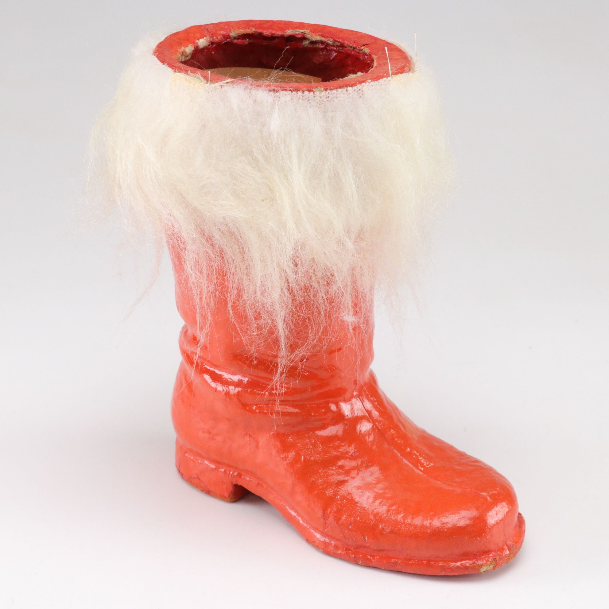 Dime Store Santa Suit In Box With Other Christmas Decorations and Ornaments