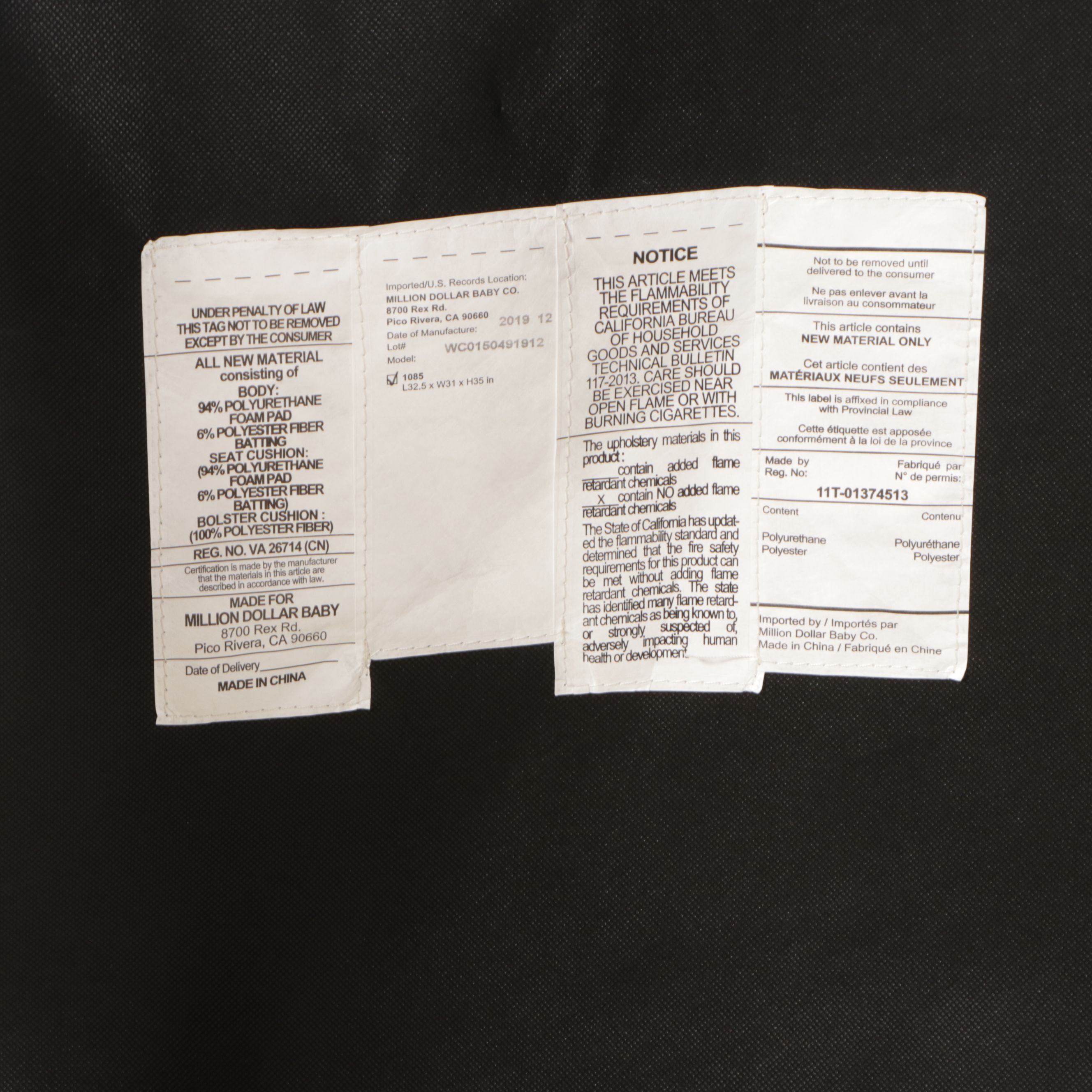 Million Dollar Baby Co. Modern Upholstered Rocking Chair