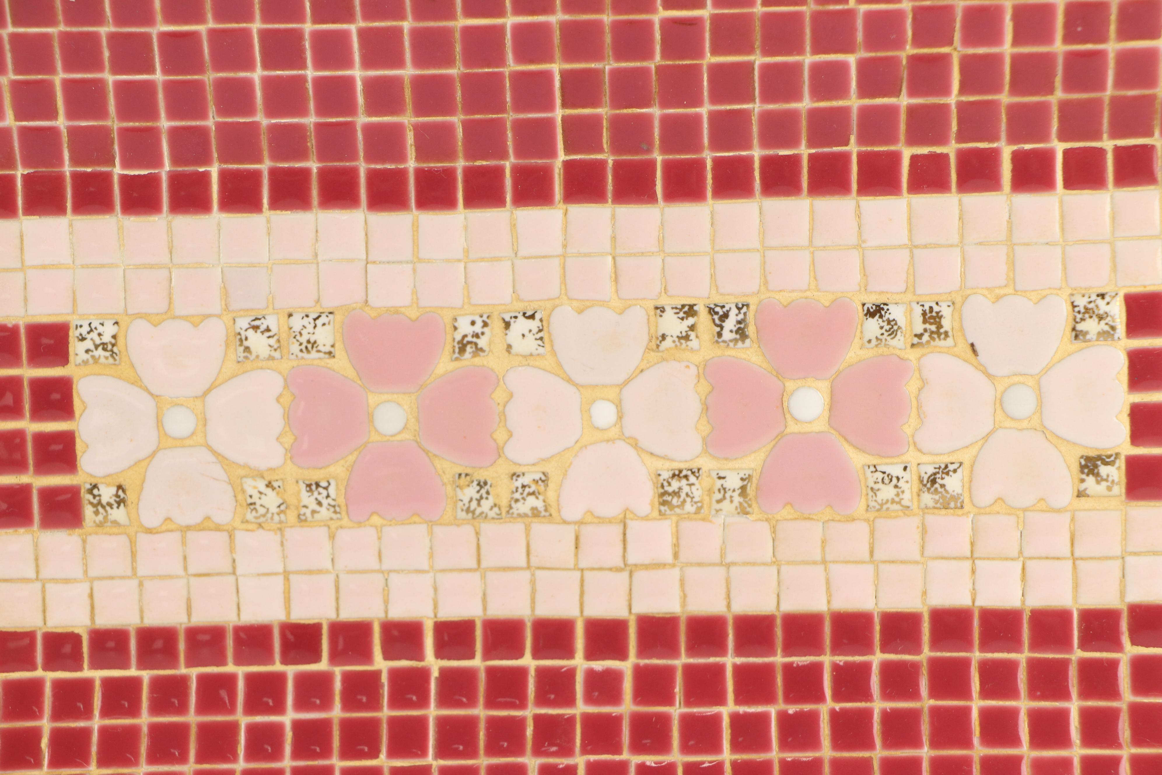 Handmade Mosaic Tile Stone and Metal Trays and Coasters, 1960s