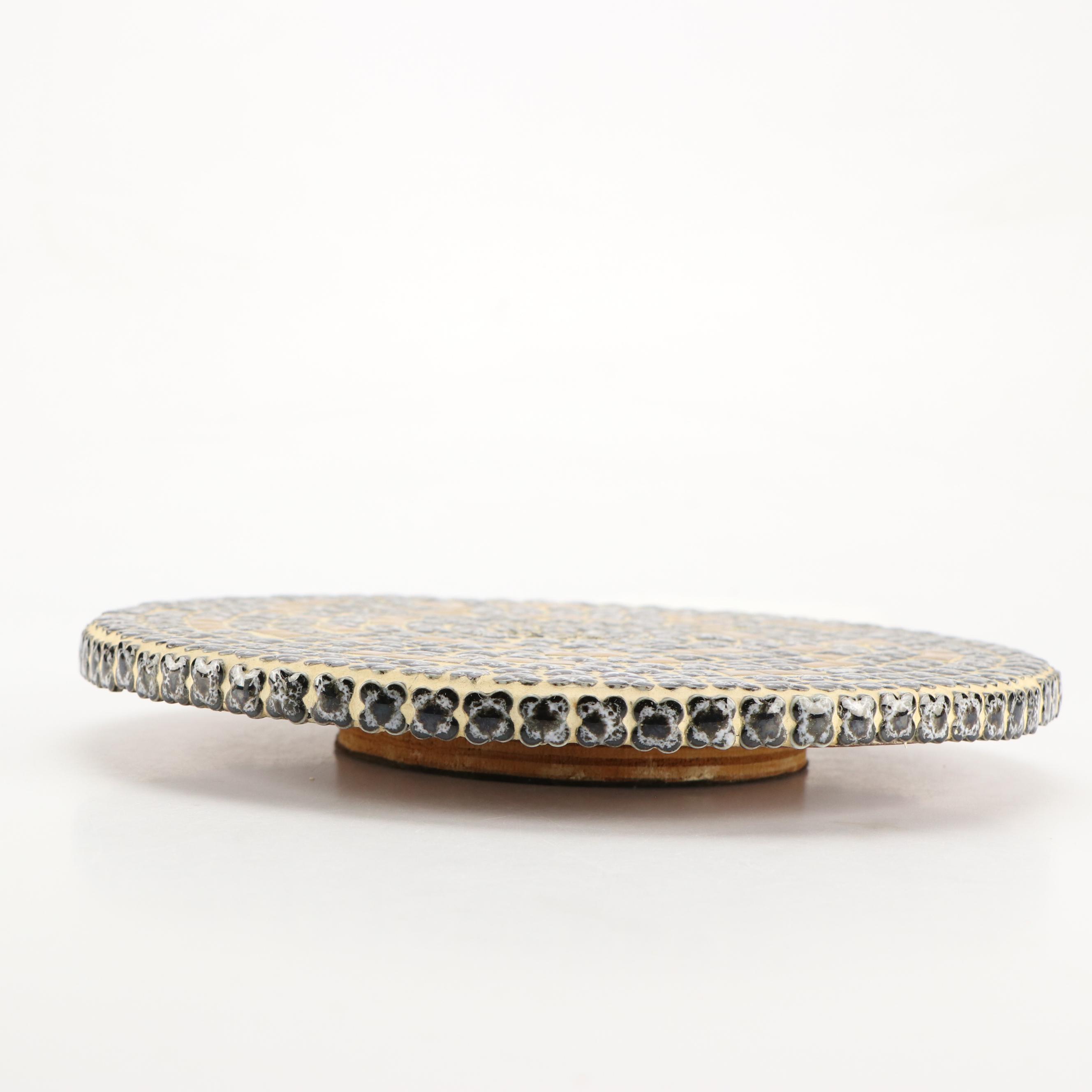 Handmade Mosaic Tile Stone and Metal Trays and Coasters, 1960s