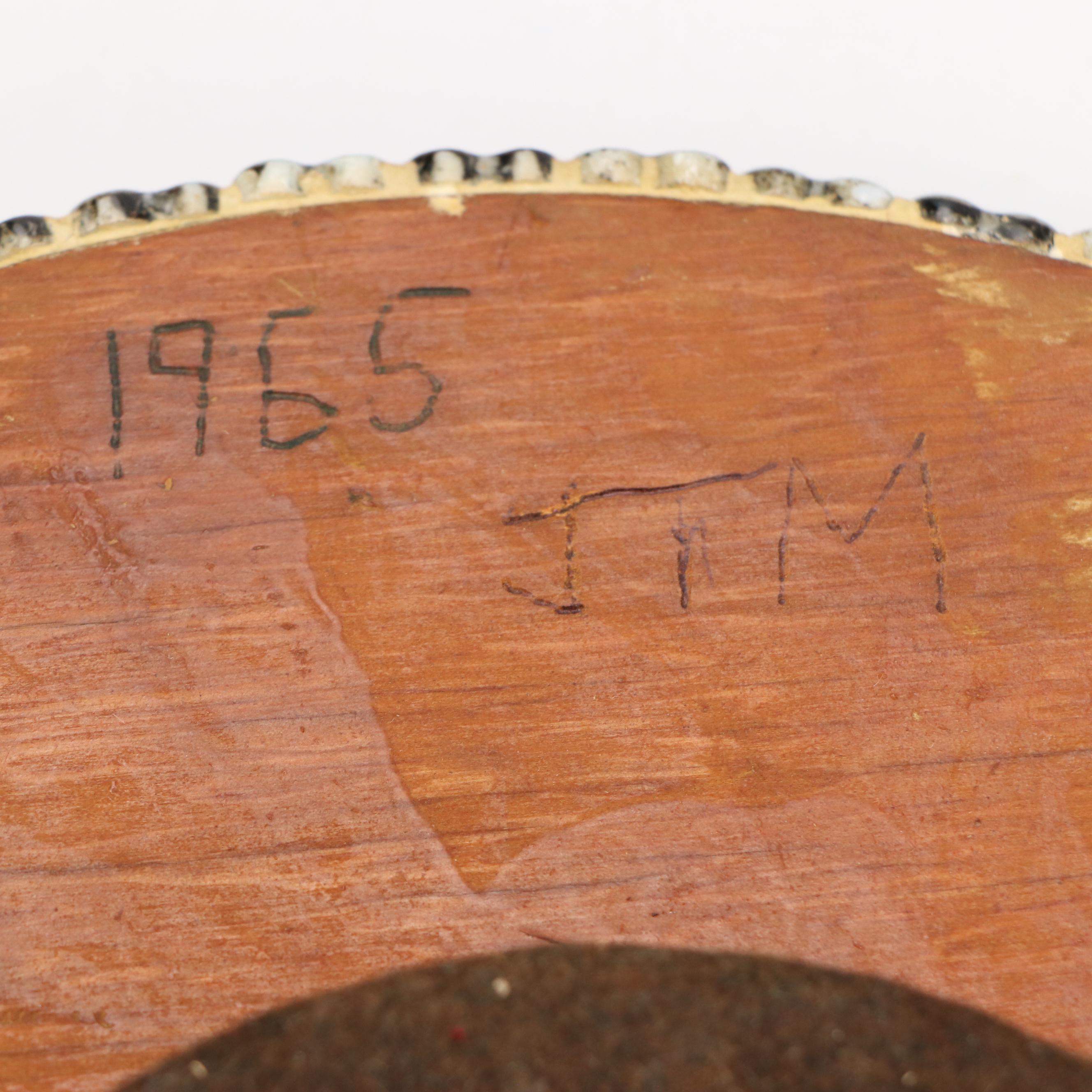 Handmade Mosaic Tile Stone and Metal Trays and Coasters, 1960s