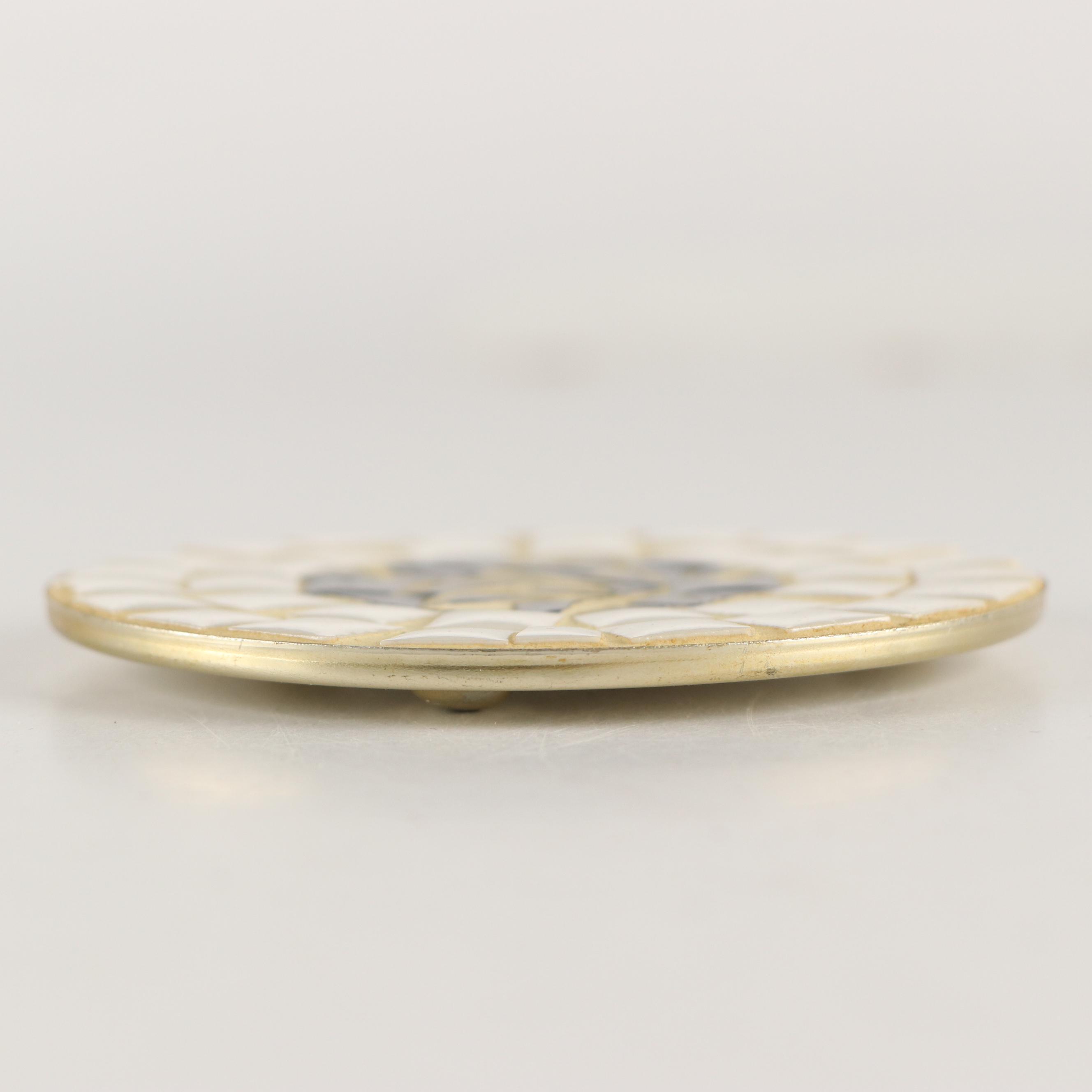 Handmade Mosaic Tile Stone and Metal Trays and Coasters, 1960s