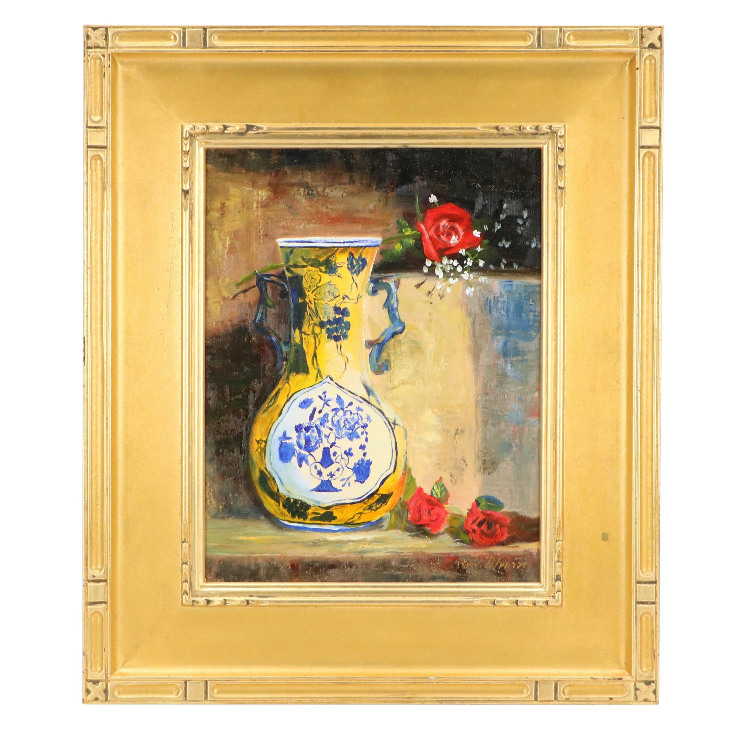 Guido Petruzzi Still Life Oil Painting "Primary Colors," 2012