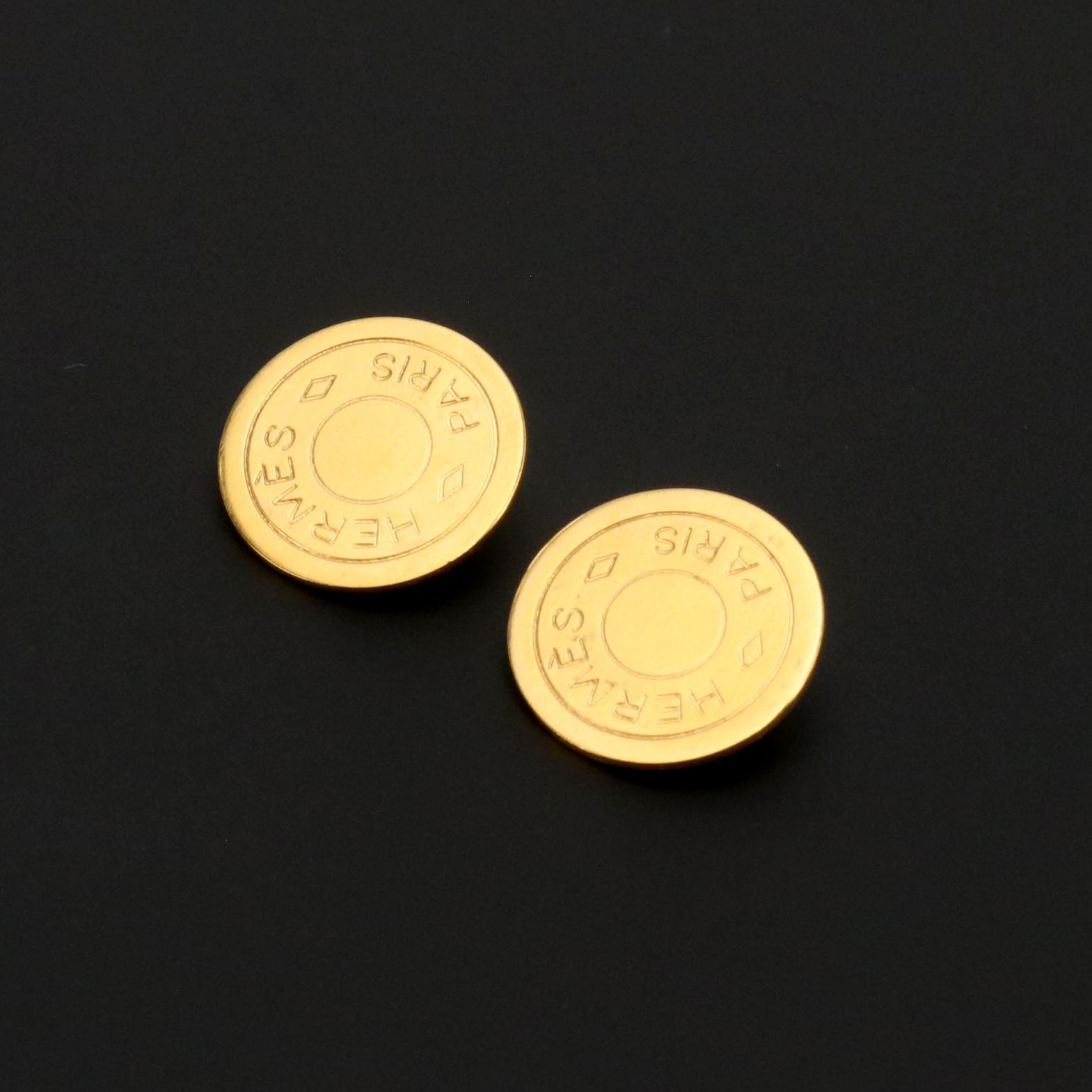 Hermès Bijouterie Fantaisie Clou de Selle Clip-On Earrings in Box