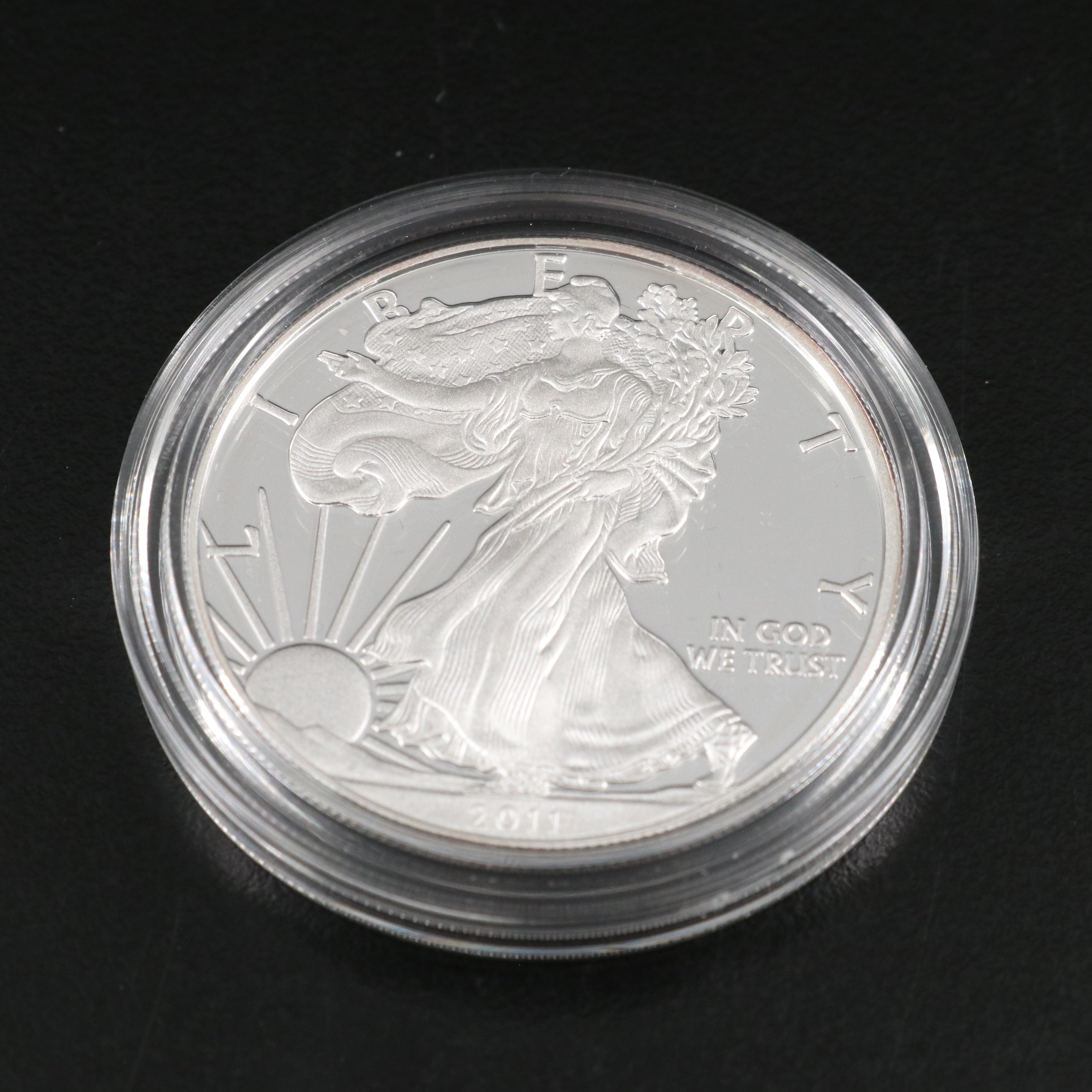 Three American Silver Eagle Proof Coins 2011, 2012, and 2013