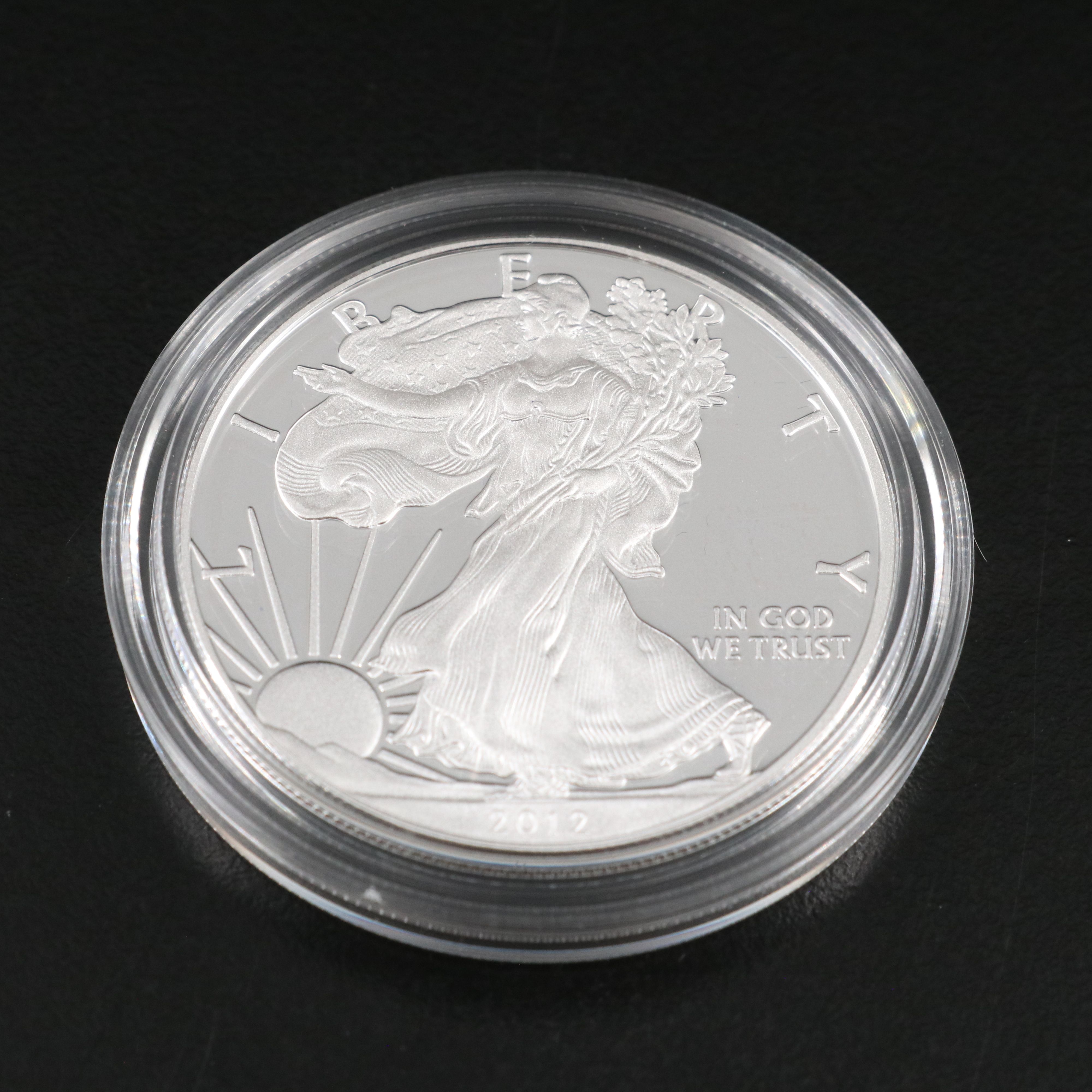Three American Silver Eagle Proof Coins 2011, 2012, and 2013