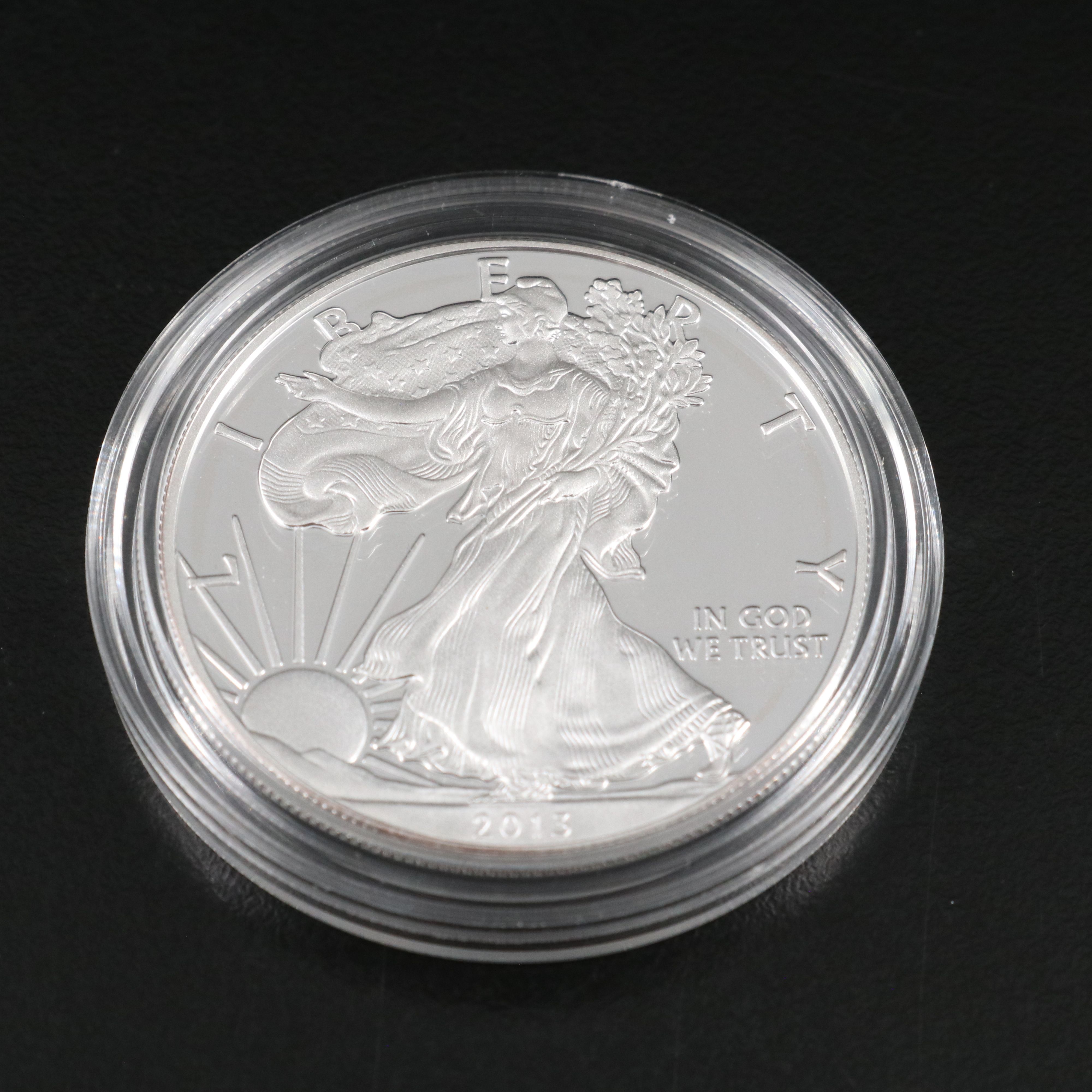 Three American Silver Eagle Proof Coins 2011, 2012, and 2013