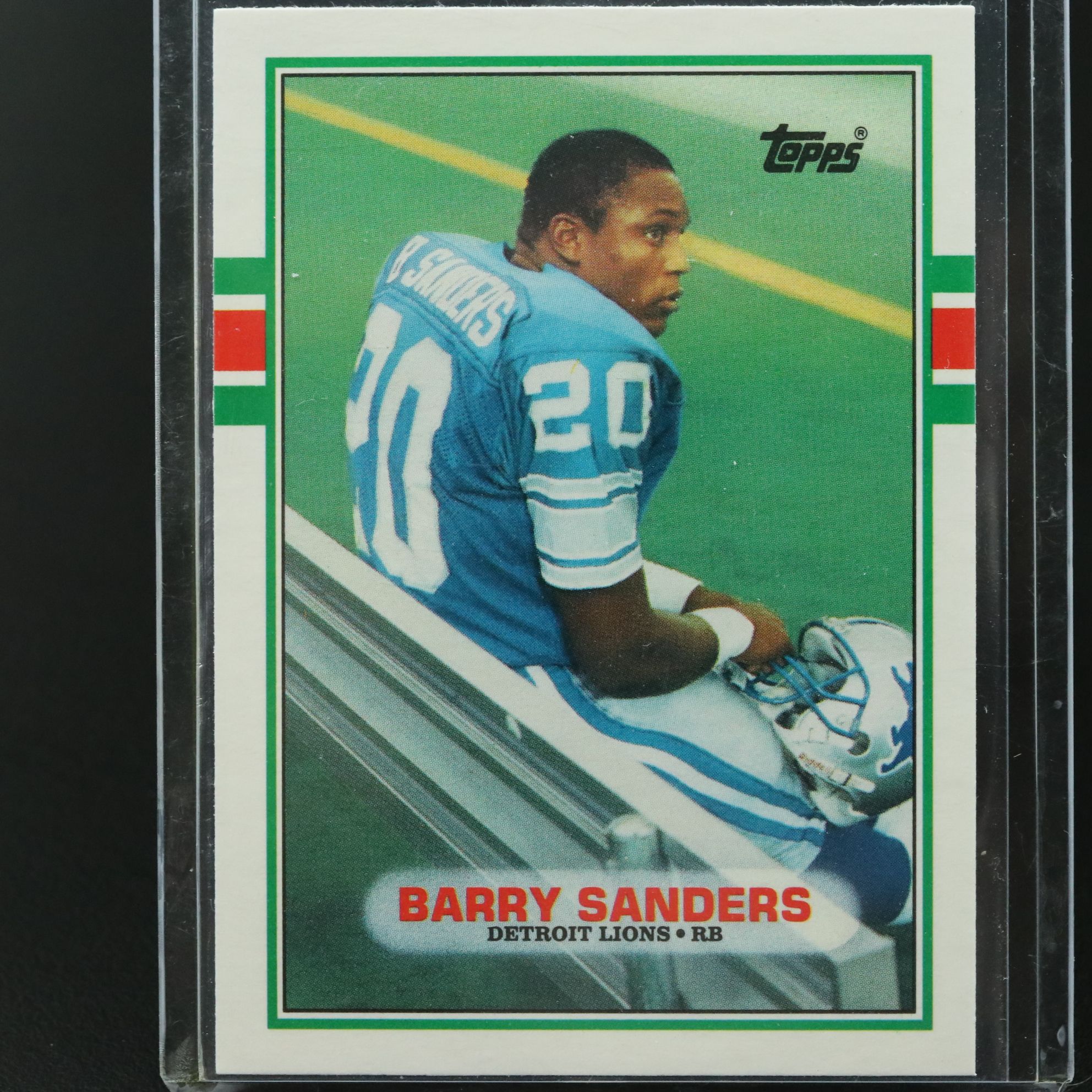 1989 Topps Traded Barry Sanders Detroit Lions Rookie Football Card