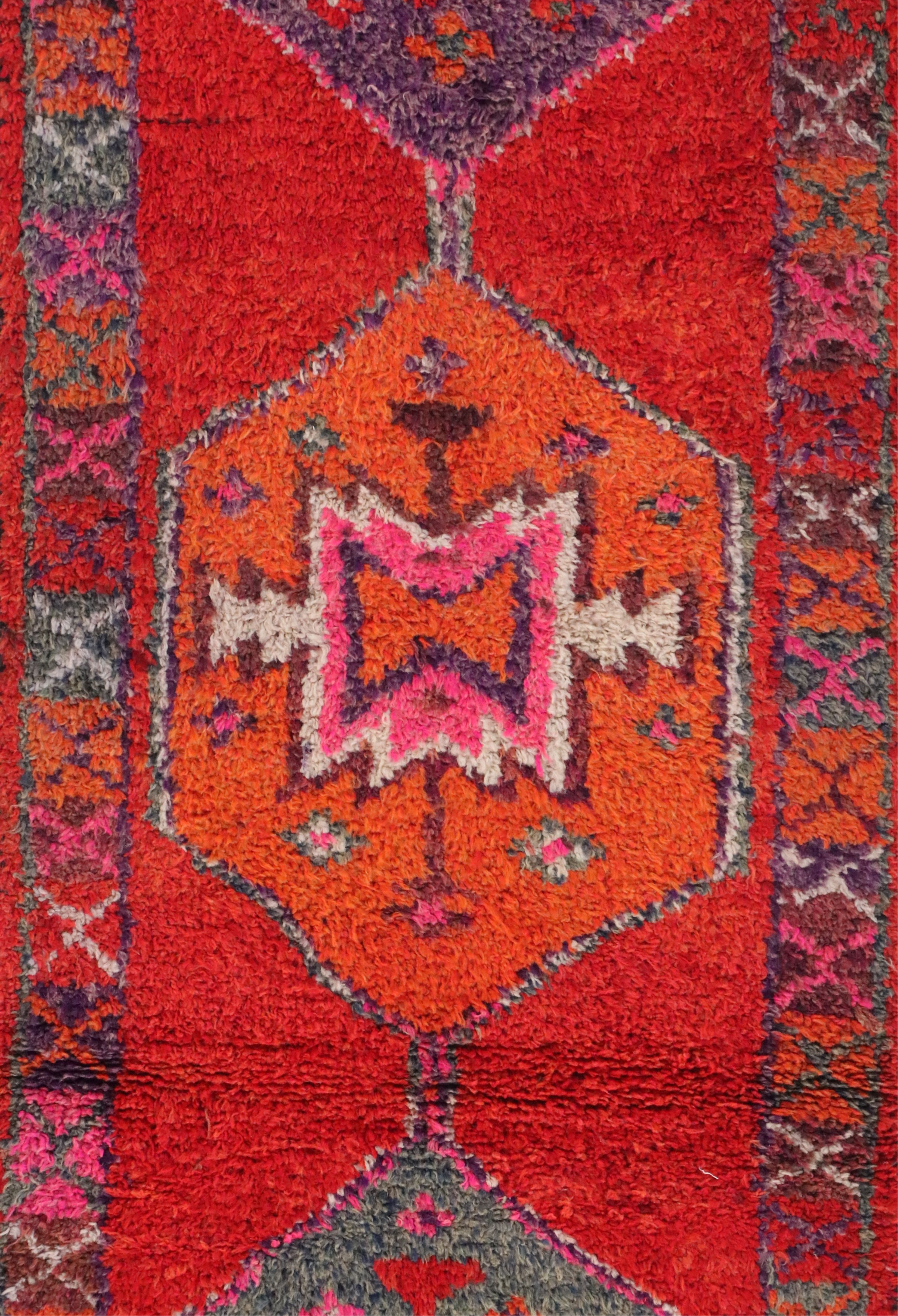 3'2 x 10'9 Hand-Knotted Moroccan Berber Carpet Runner Long Rug