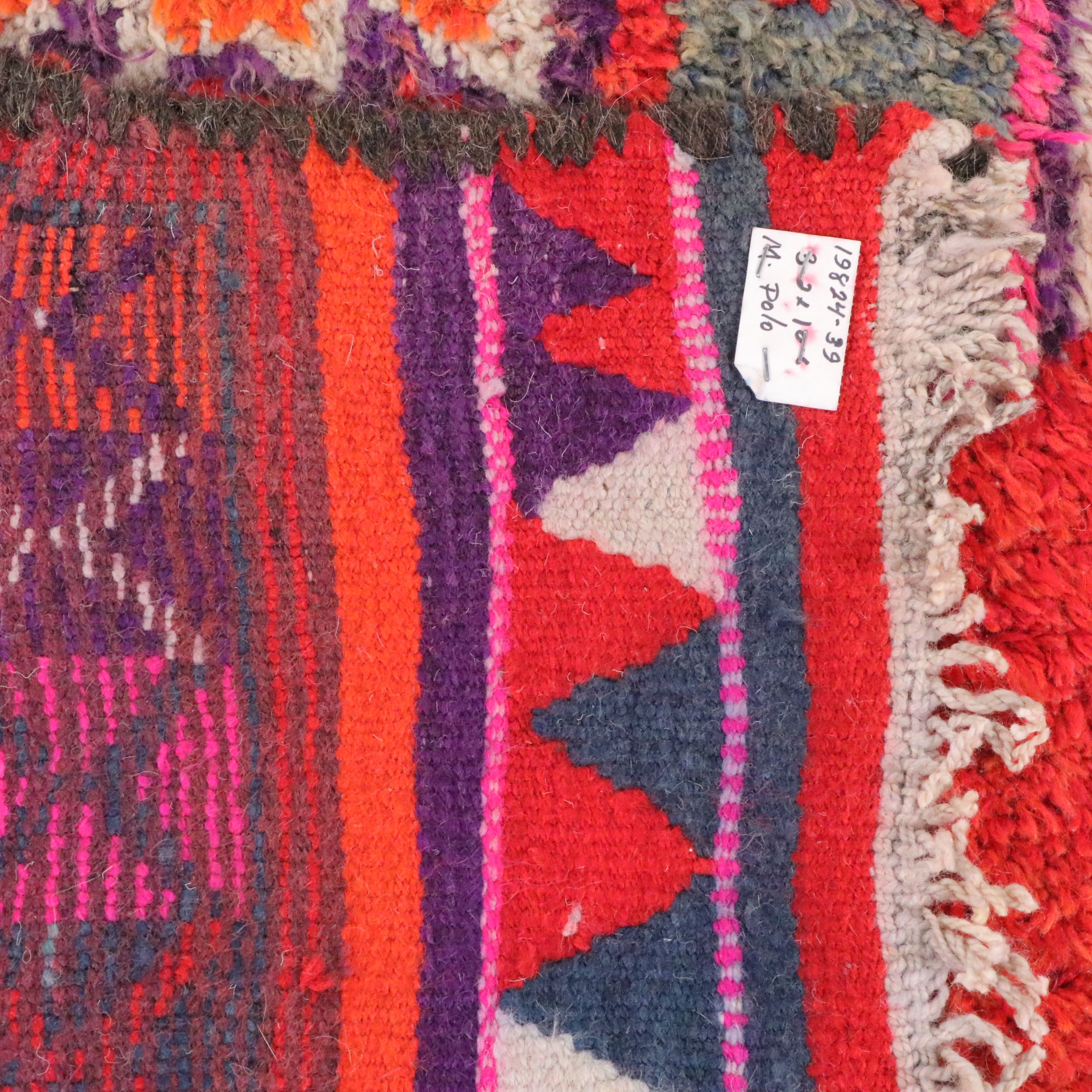 3'2 x 10'9 Hand-Knotted Moroccan Berber Carpet Runner Long Rug