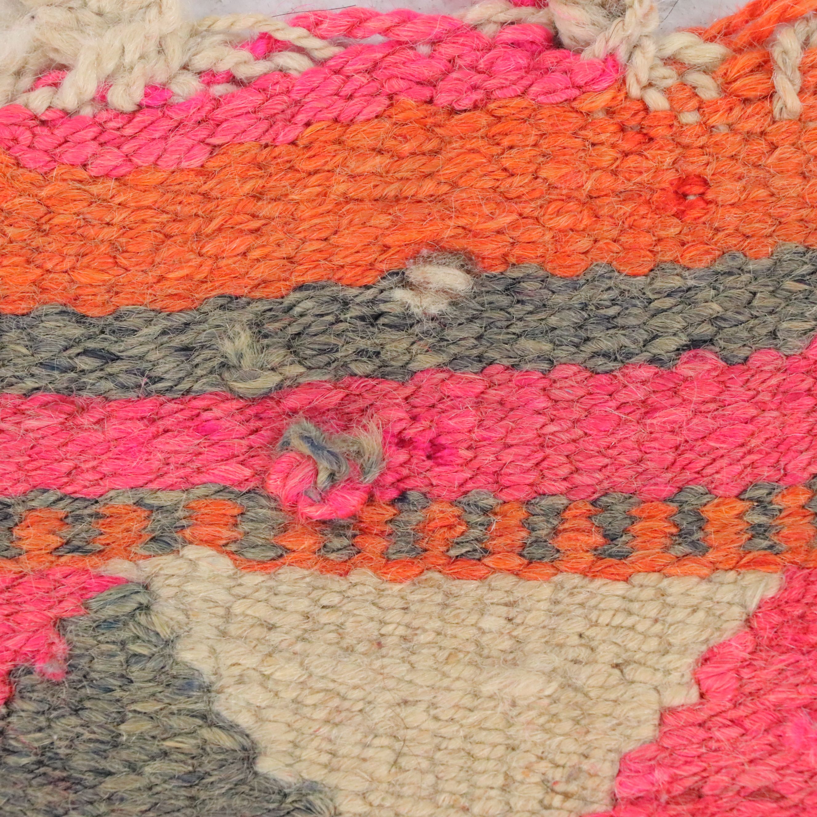 3'2 x 10'9 Hand-Knotted Moroccan Berber Carpet Runner Long Rug