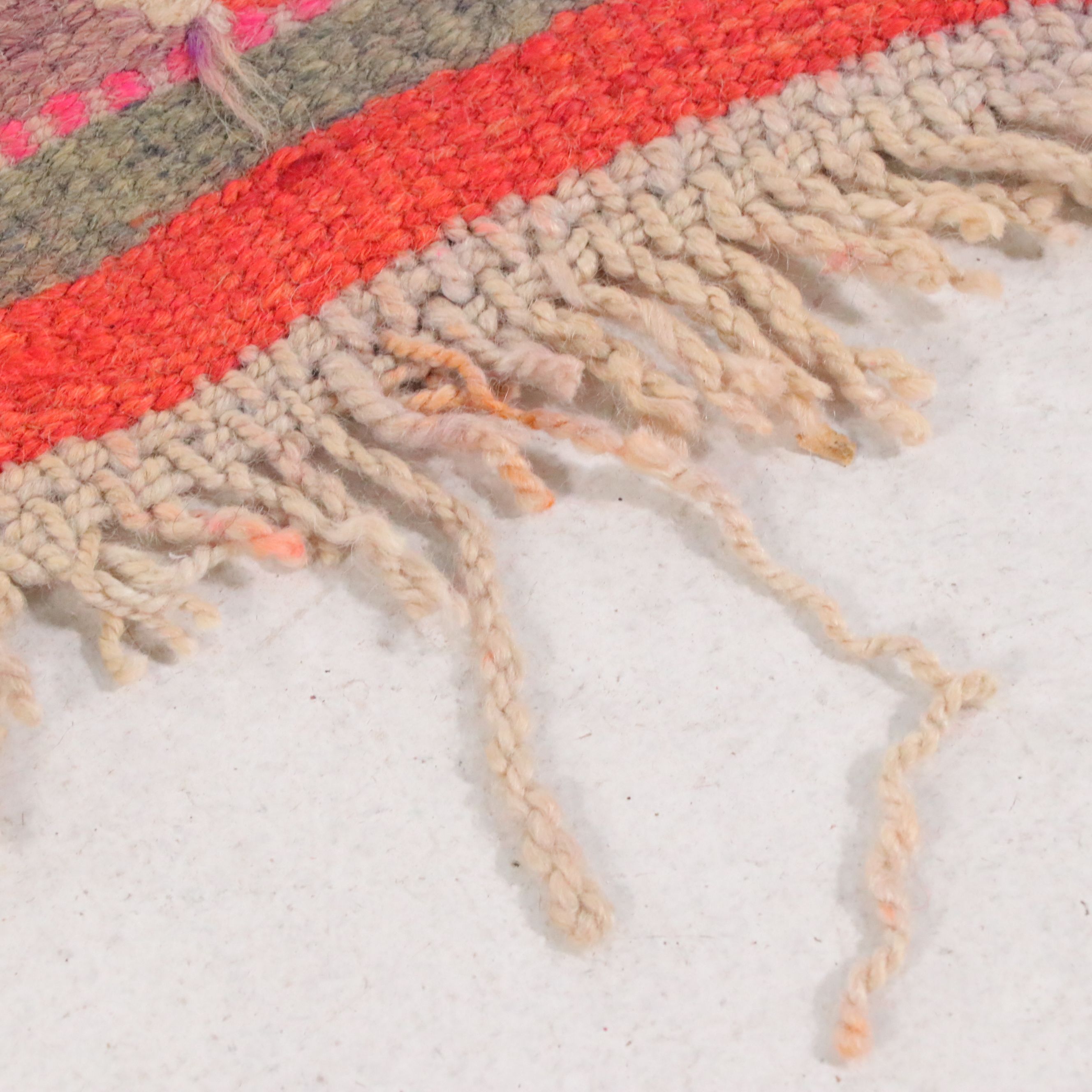 3'2 x 10'9 Hand-Knotted Moroccan Berber Carpet Runner Long Rug