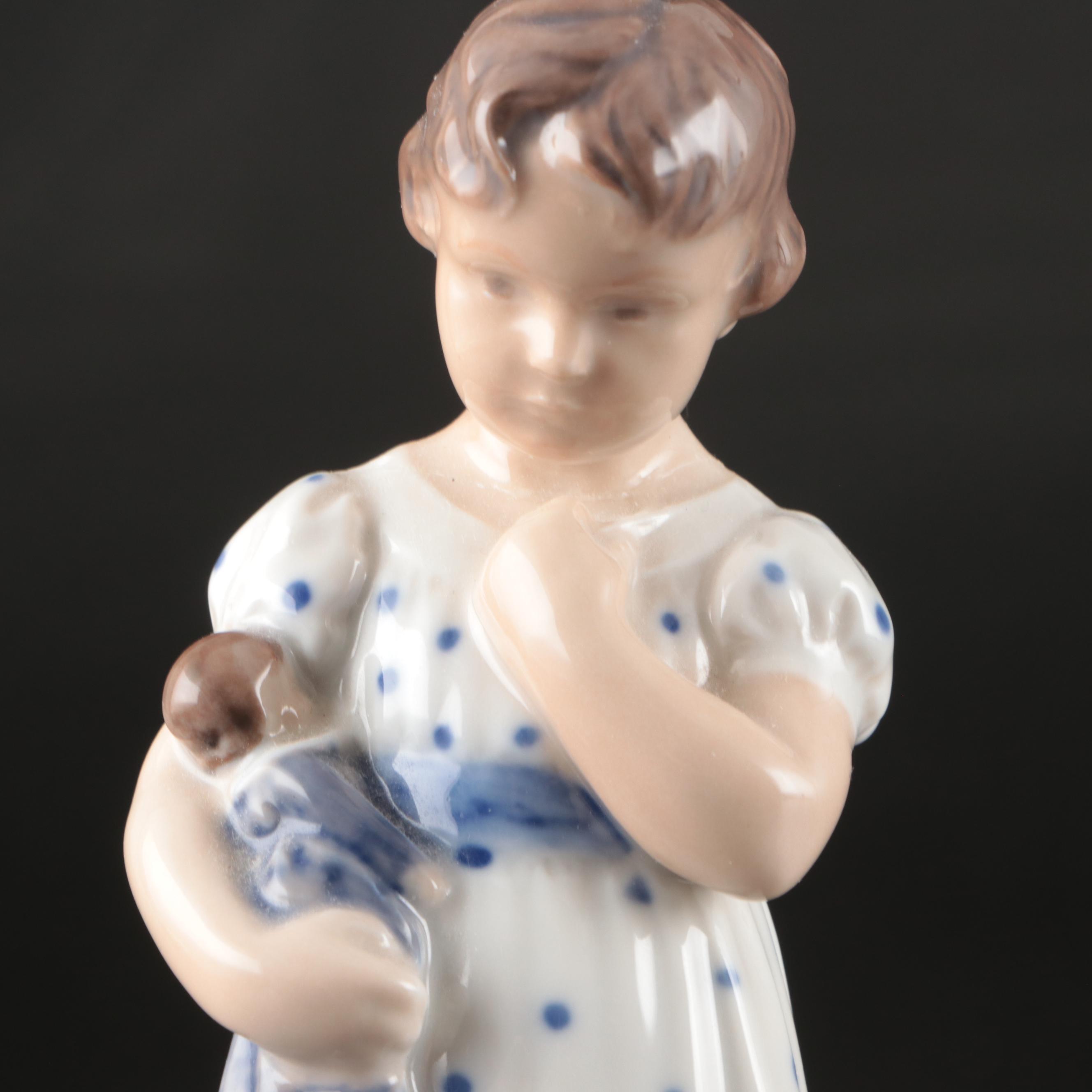 Royal Copenhagen "Girl with Doll" Porcelain Figurine and More